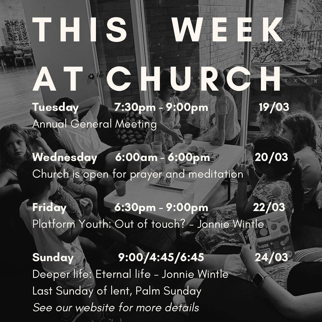 This week at church