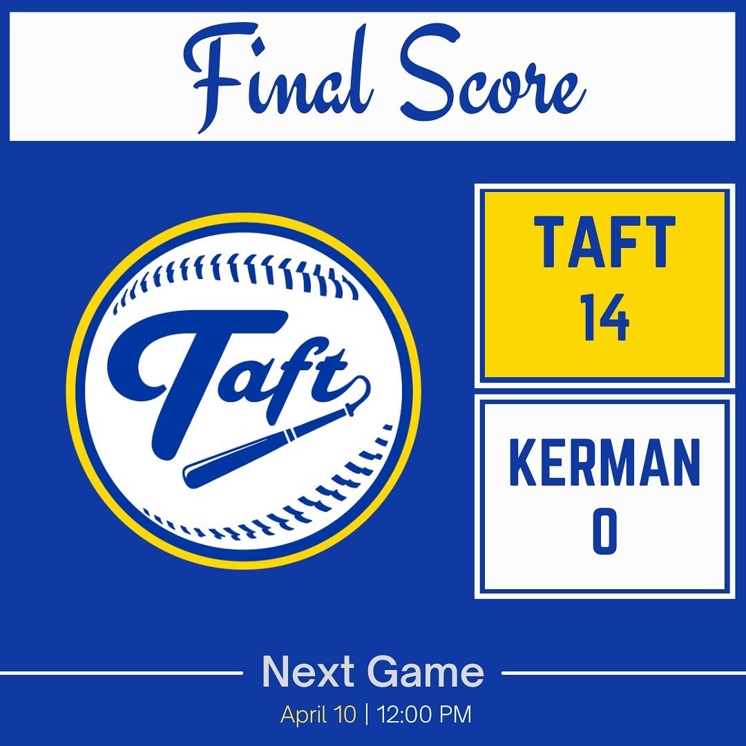 Congratulations to our 12U All Stars on the win against Kerman. Our future is bright! Next game is at noon tomorrow. 

Players: Zaydian Arguello, Hudson Barnett, Keaton Furman, Ben Yarbrough, Skyler Whiffen, Mcray Twisselman, Ezra Norris, Logan Soejo