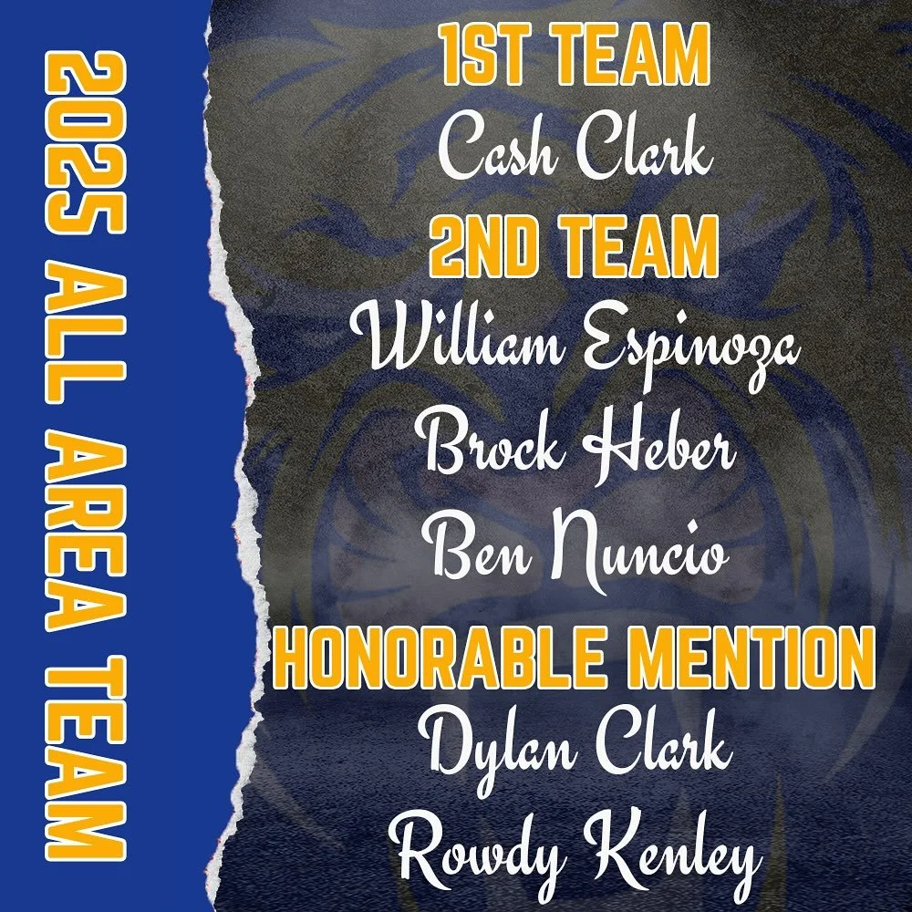 Congratulations to our 2025 All Area recipients!