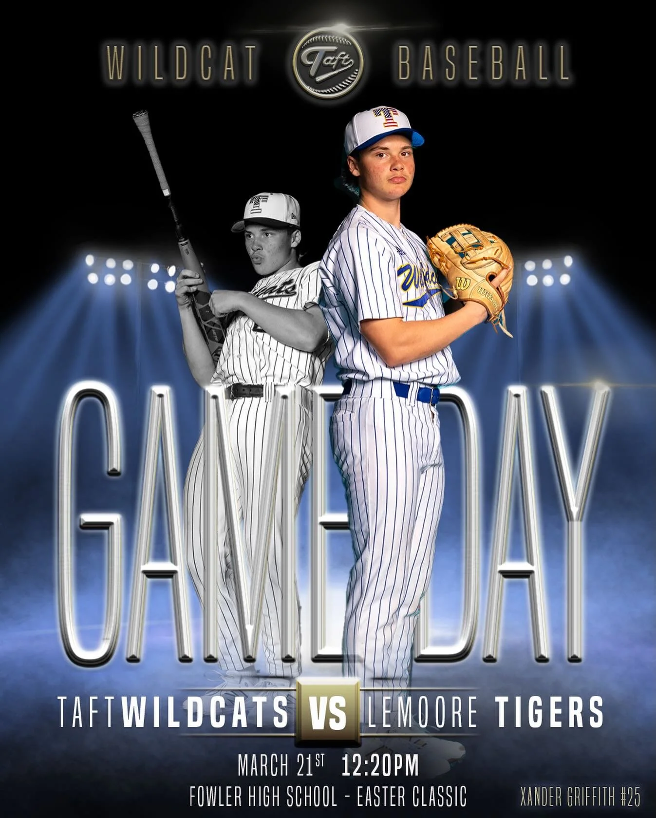 GameDay

Your Wildcats kick off the Fowler Easter Baseball Classic today against the Lemoore Tigers. 12:20 PM first pitch. Go &lsquo;Cats!