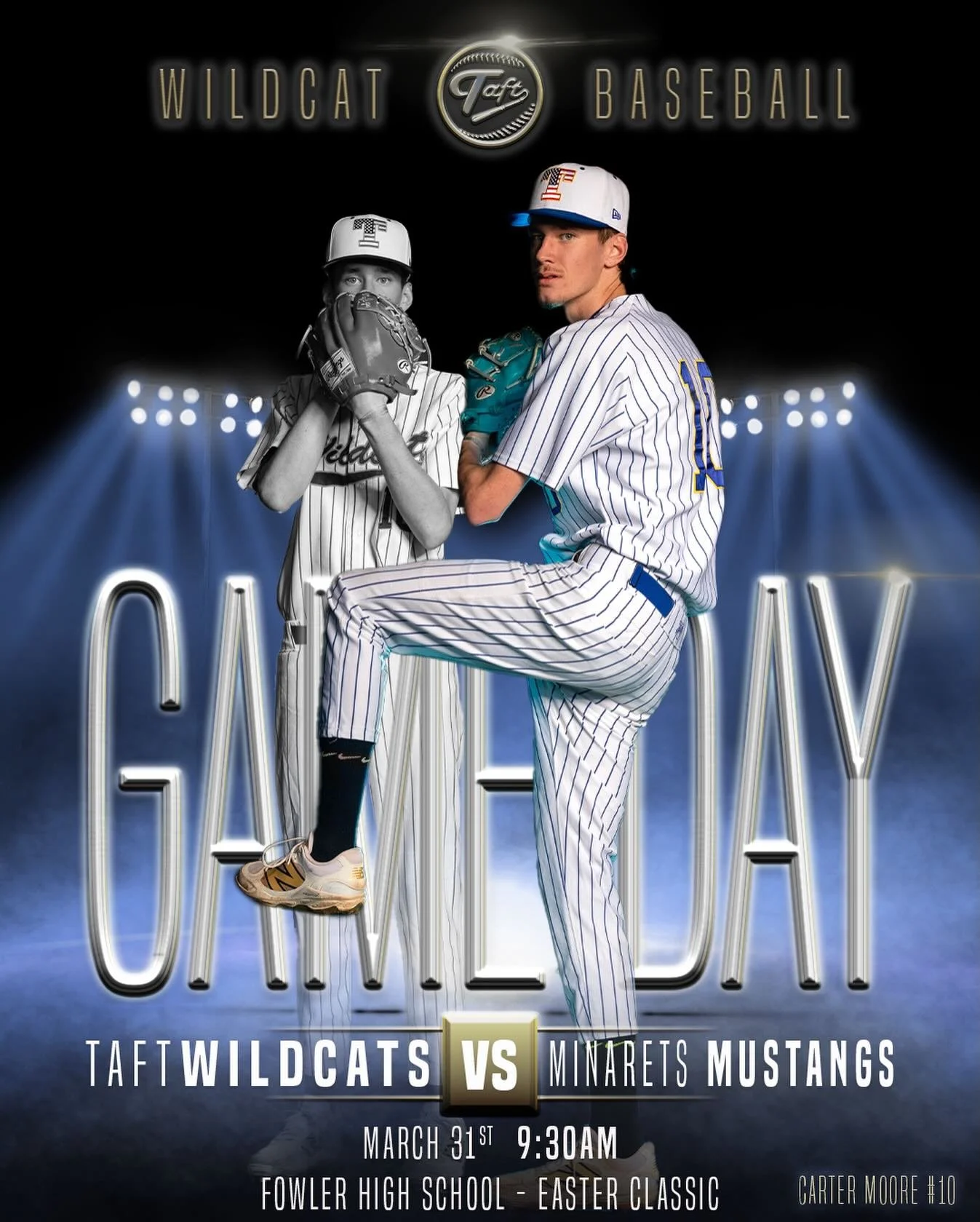 Gameday

Your Wildcats finish play in the Fowler Easter Classic against Minarets. 9:30 AM first pitch. Go &lsquo;Cats!