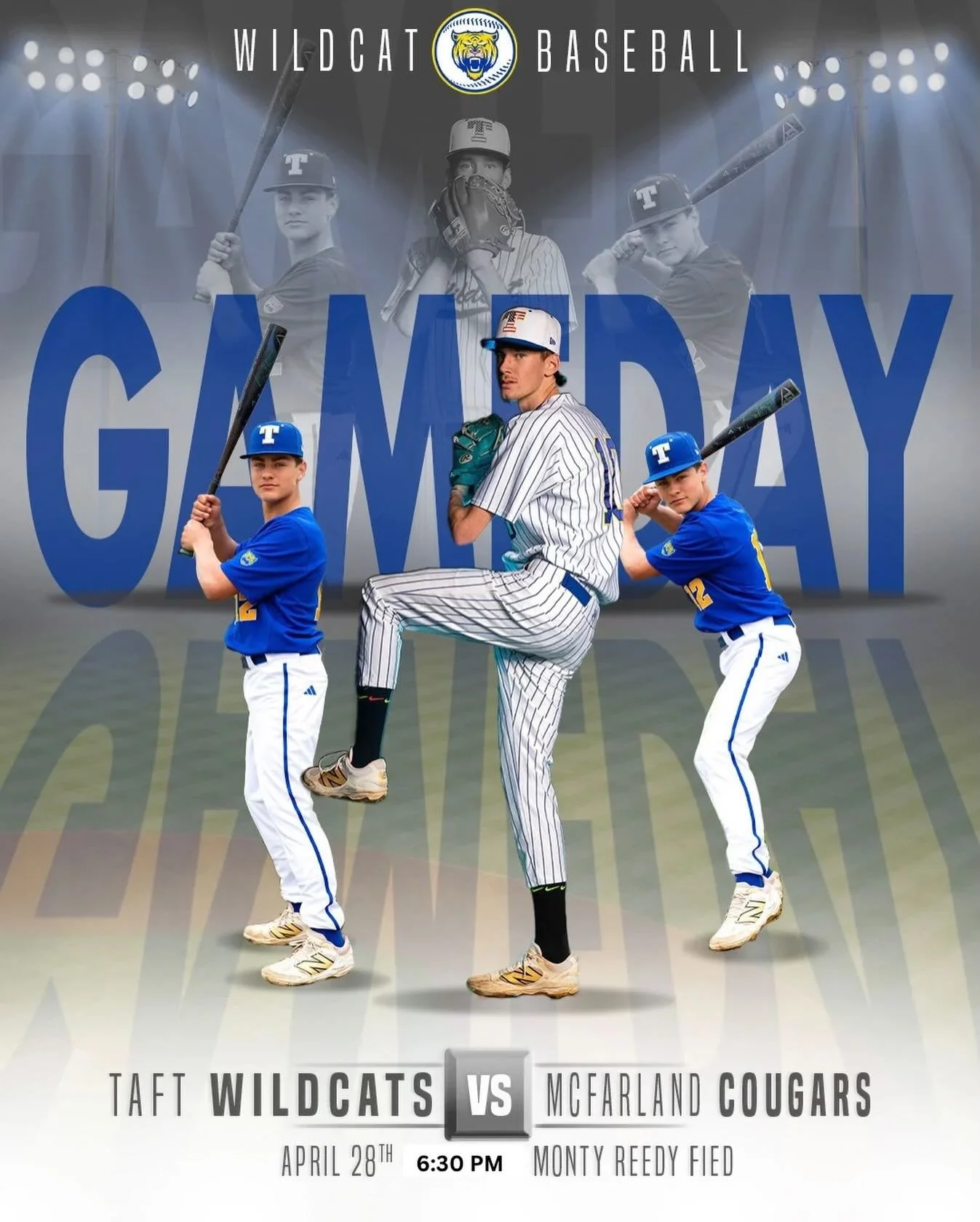 Gameday

Your Wildcats take on the McFarland Cougars tonight for Youth Baseball Night. 6:30 PM first pitch. All youth baseball players are invited to wear their jerseys to the game and run out with the Wildcats for the National Anthem. Please arrive 