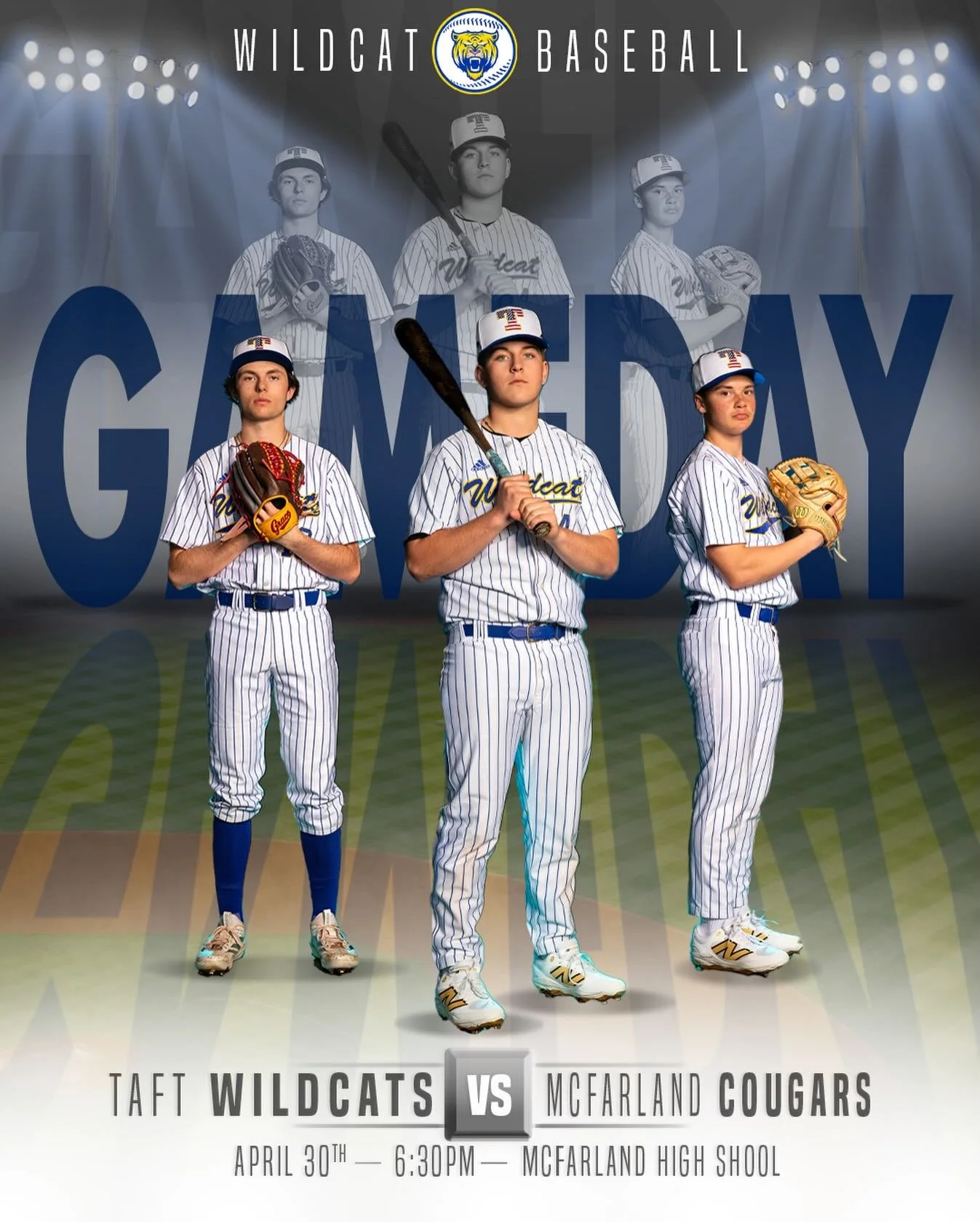 Gameday 

Your Wildcats head to McFarland to finish the series against the Cougars. 6:30 PM first pitch. Go &lsquo;Cats!