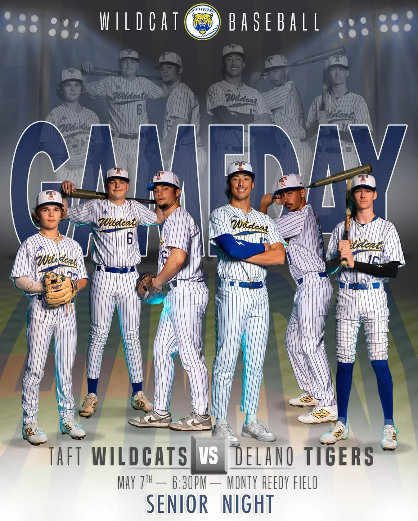 Gameday
Senior Night

Your Wildcats take on the Delano Tigers at Monty Reedy Field for senior night. Starting on the mound is Ben Nuncio. Go &lsquo;Cats!

Live Stream: https://youtube.com/live/j94Z6wFLS3E?feature=share
