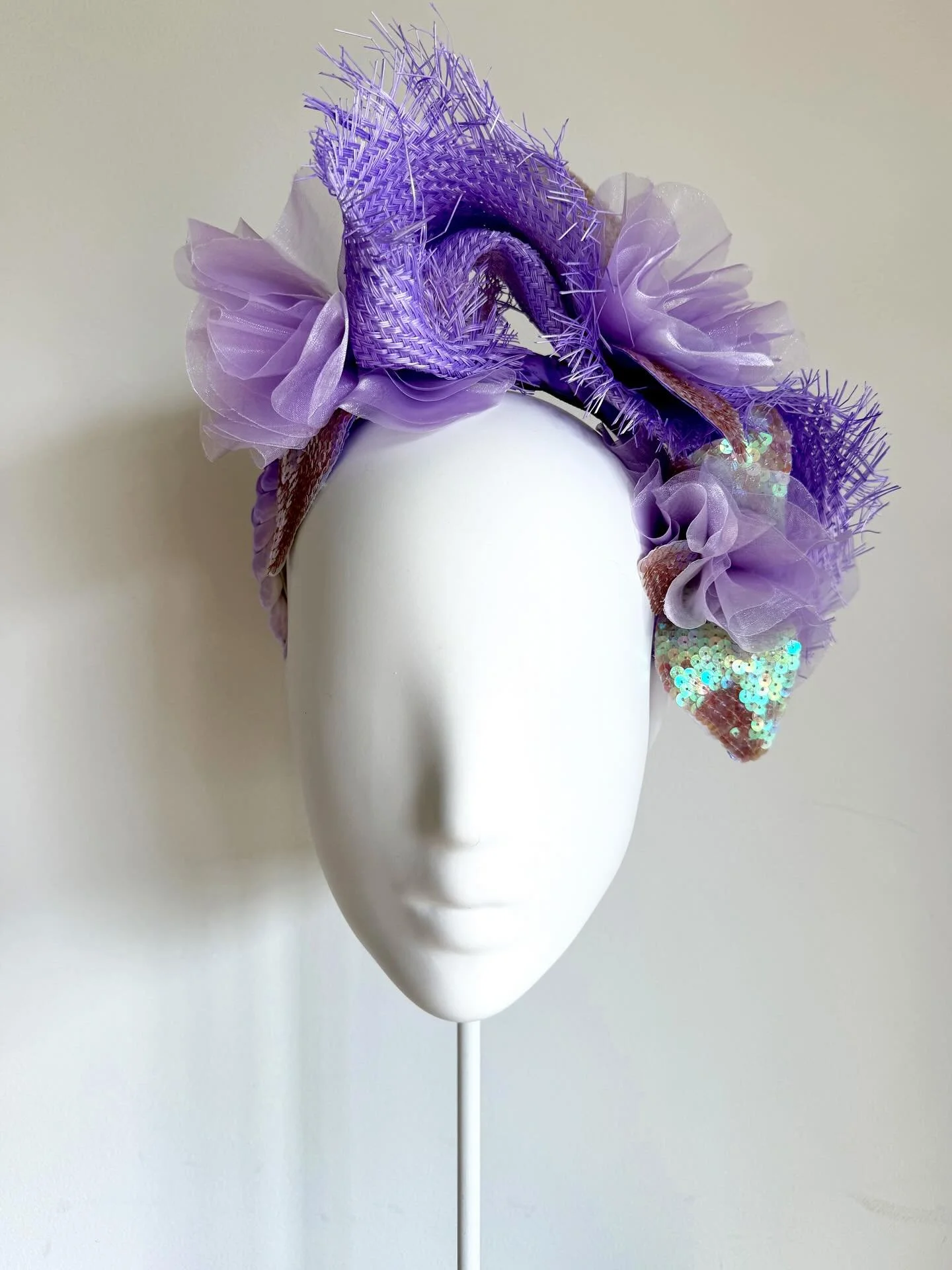It&rsquo;s not only about black &amp; gold at @matchosubadesignstudio , place is heaving with colour &amp; texture&hellip;&hellip;&hellip;&hellip;&hellip;&hellip;&hellip;&hellip; Introducing our hand dyed lilac sculpted number, embellished with sequi