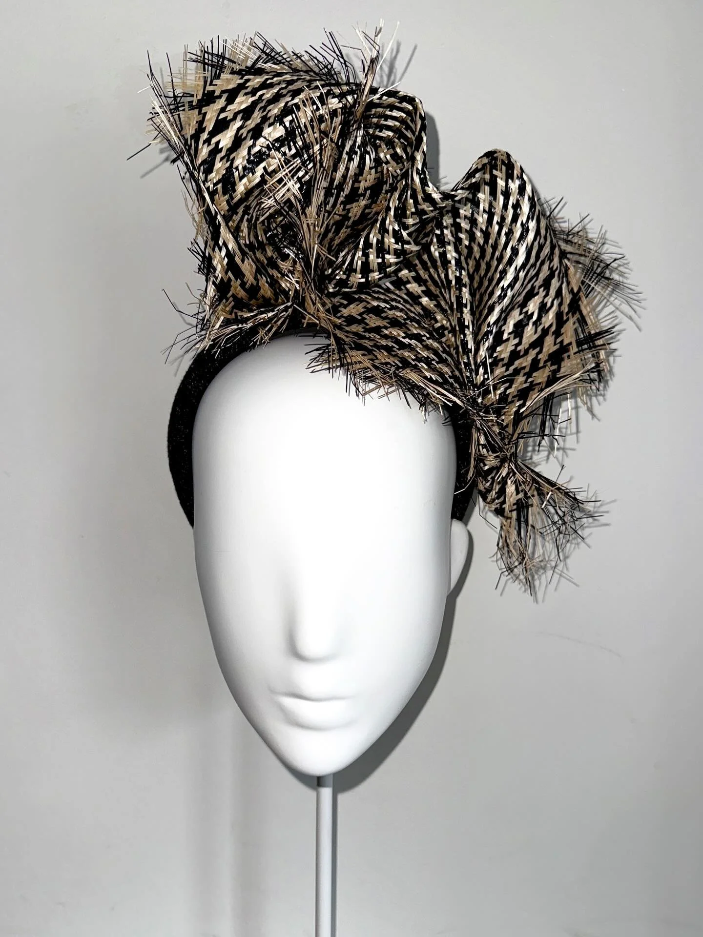 Sculpted Monochrome Perfection……………. In our signature style, with distressed edges, this piece will elevate any outfit……………… Now available online on matchosuba.com or from o