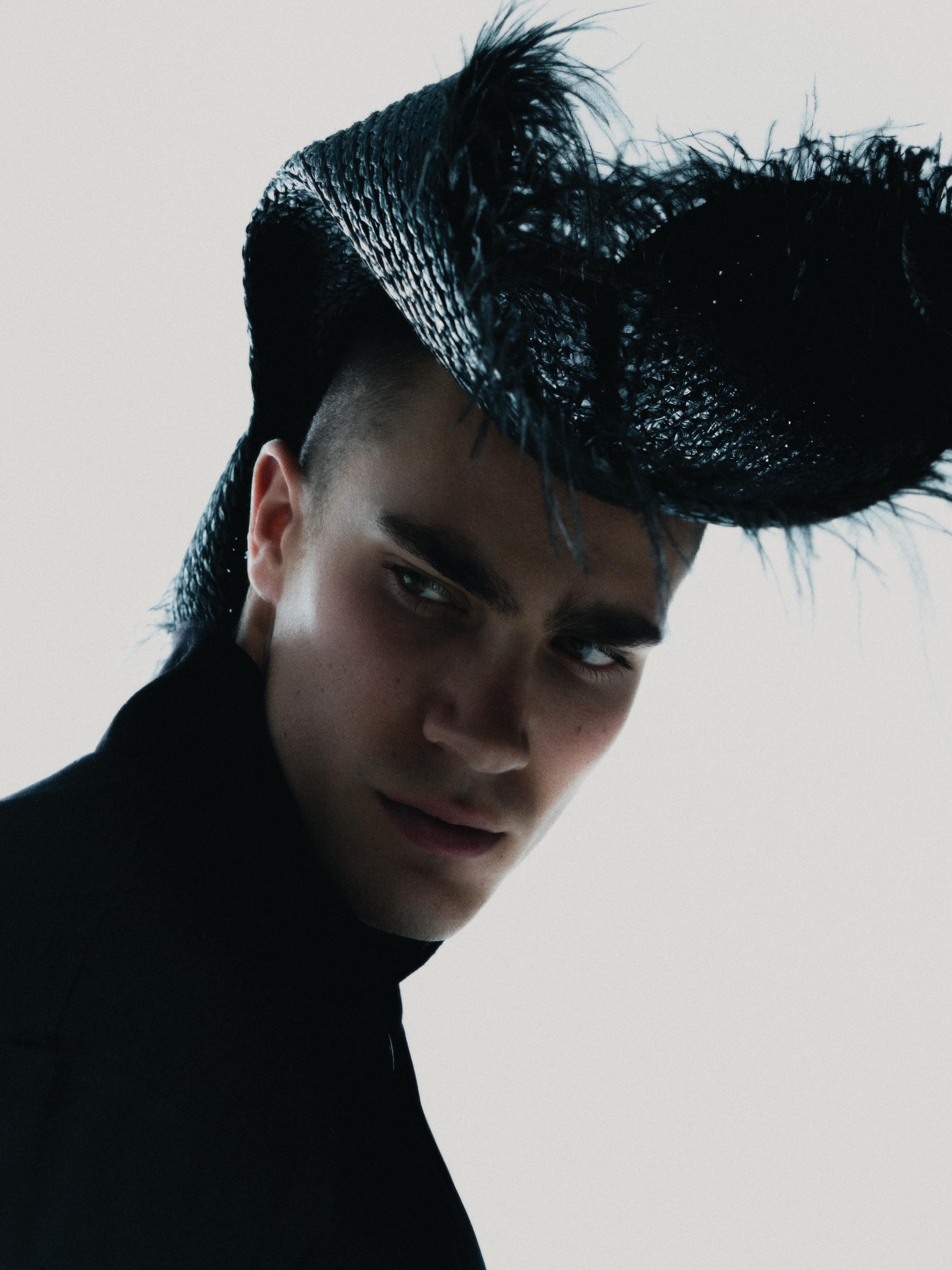 Our deconstructed ostrich feather cowboy hat features in &ldquo;Unfinished Character&rdquo; 
An exclusive editorial for @fuuuckingyoung 
Photography/ @rpacurucu 
Styling/ @_simonfinnegan_ 
Model/ @_howells @priscillasmodels 
Lighting/ @lukaswhite 
St