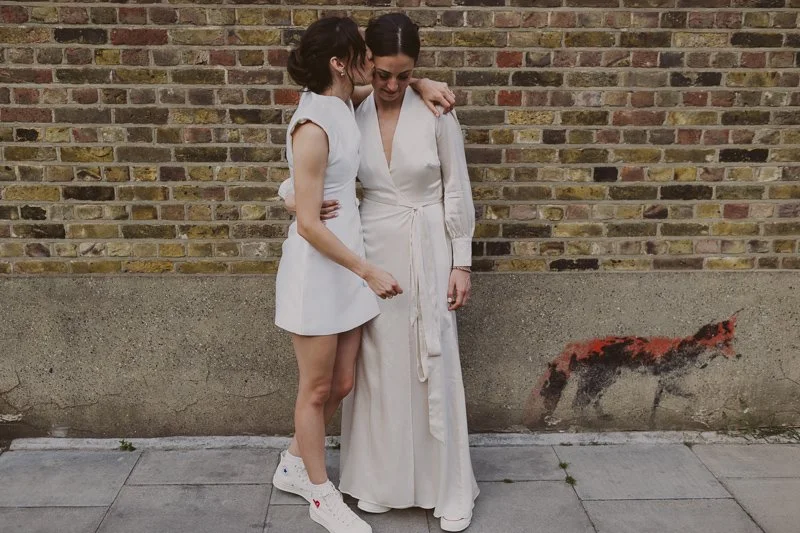 Intimate documentary wedding photography of couple in natural unposed moment, London wedding photographer.