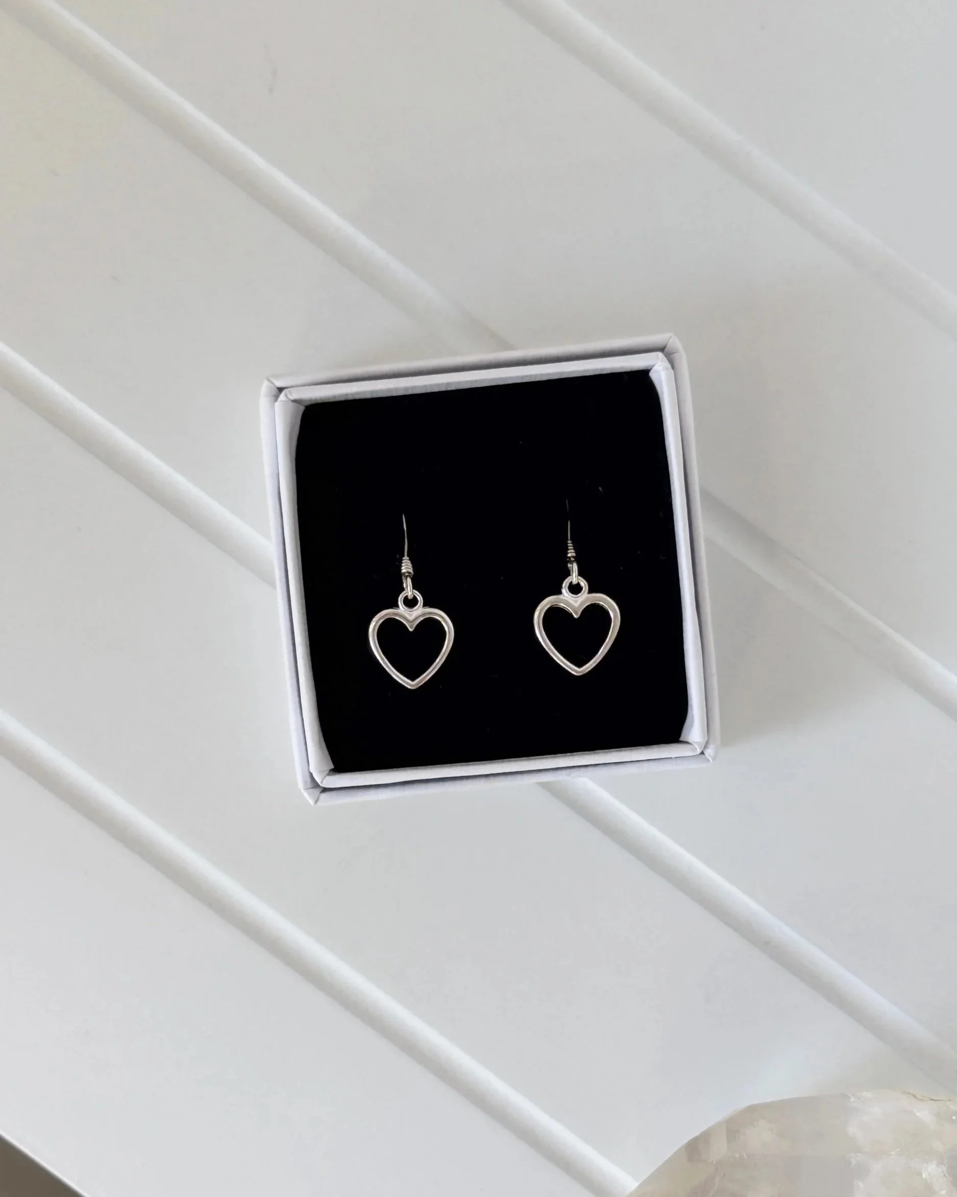 NEW Sterling Silver Heart Hook Earrings