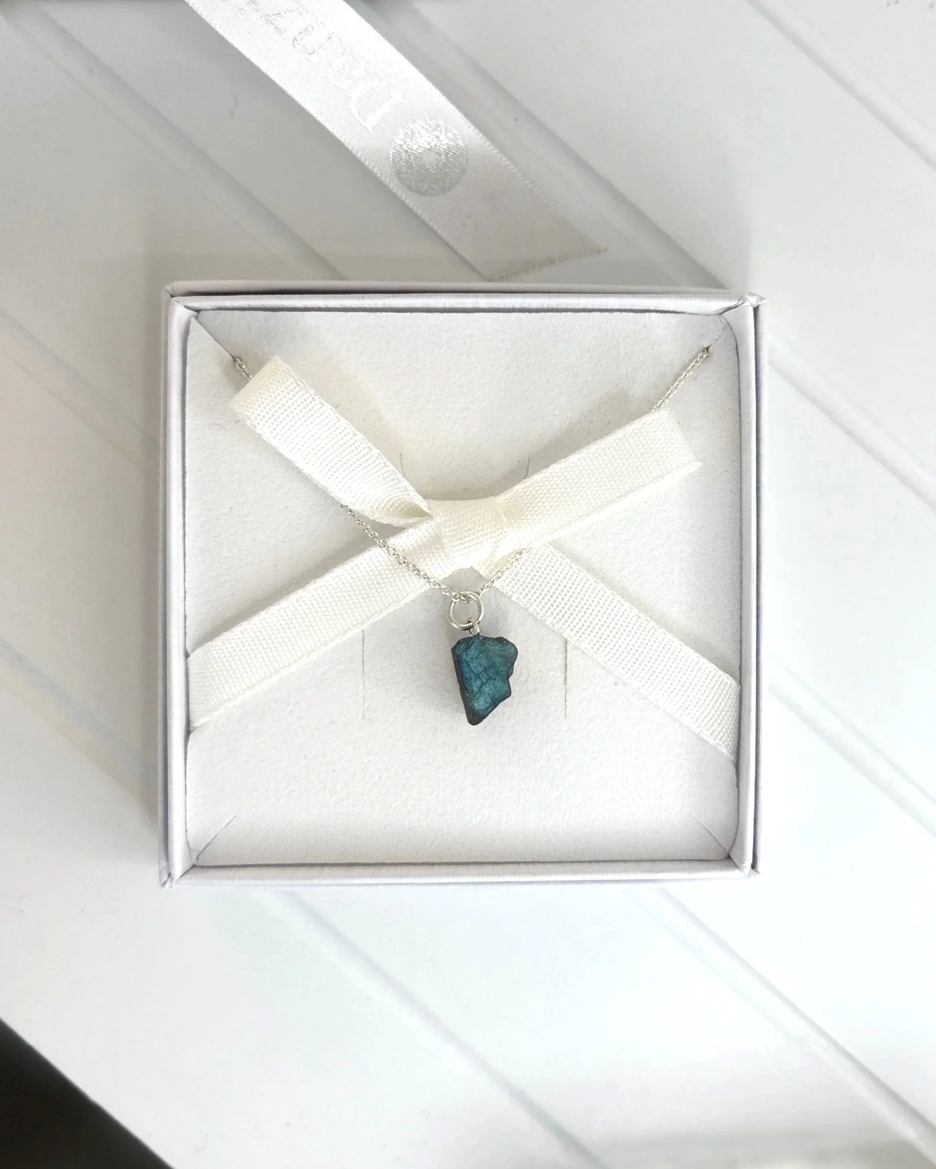 Raw Labradorite & Sterling Silver Necklace