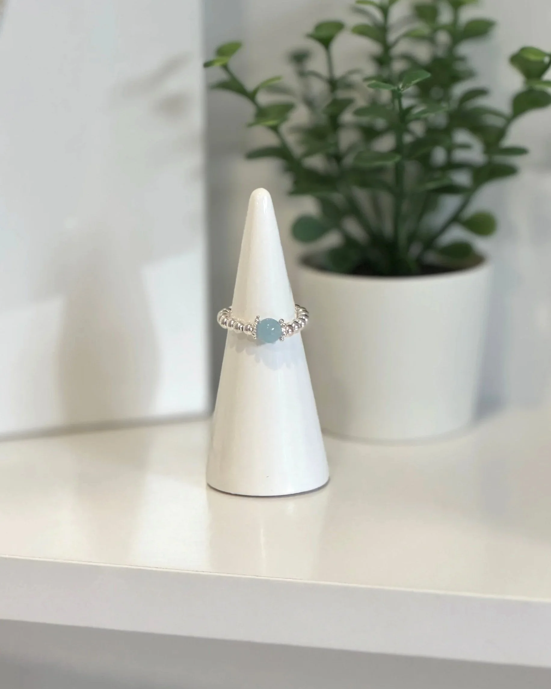 Sterling Silver Aquamarine Ring