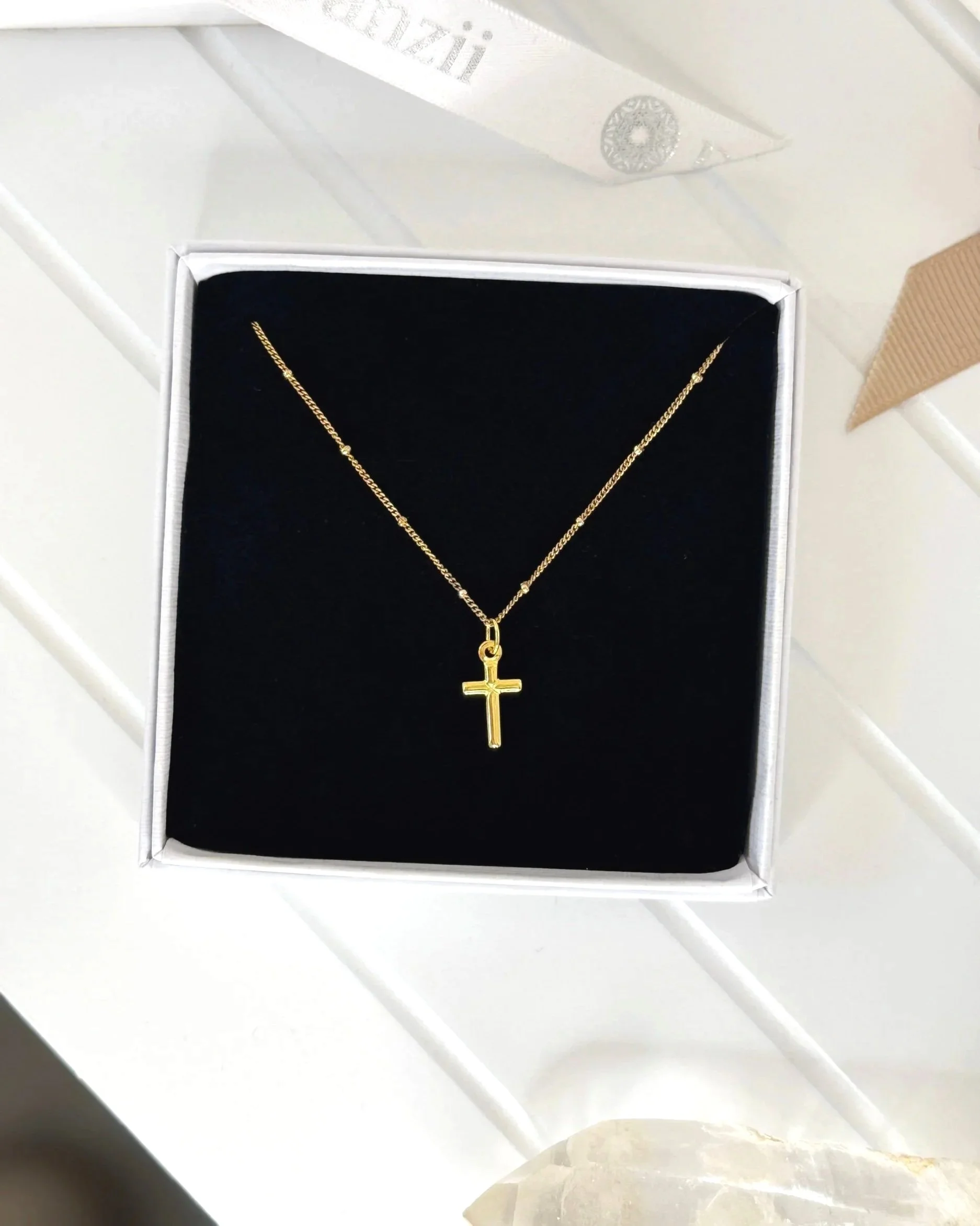 Gold Vermeil Cross Necklace