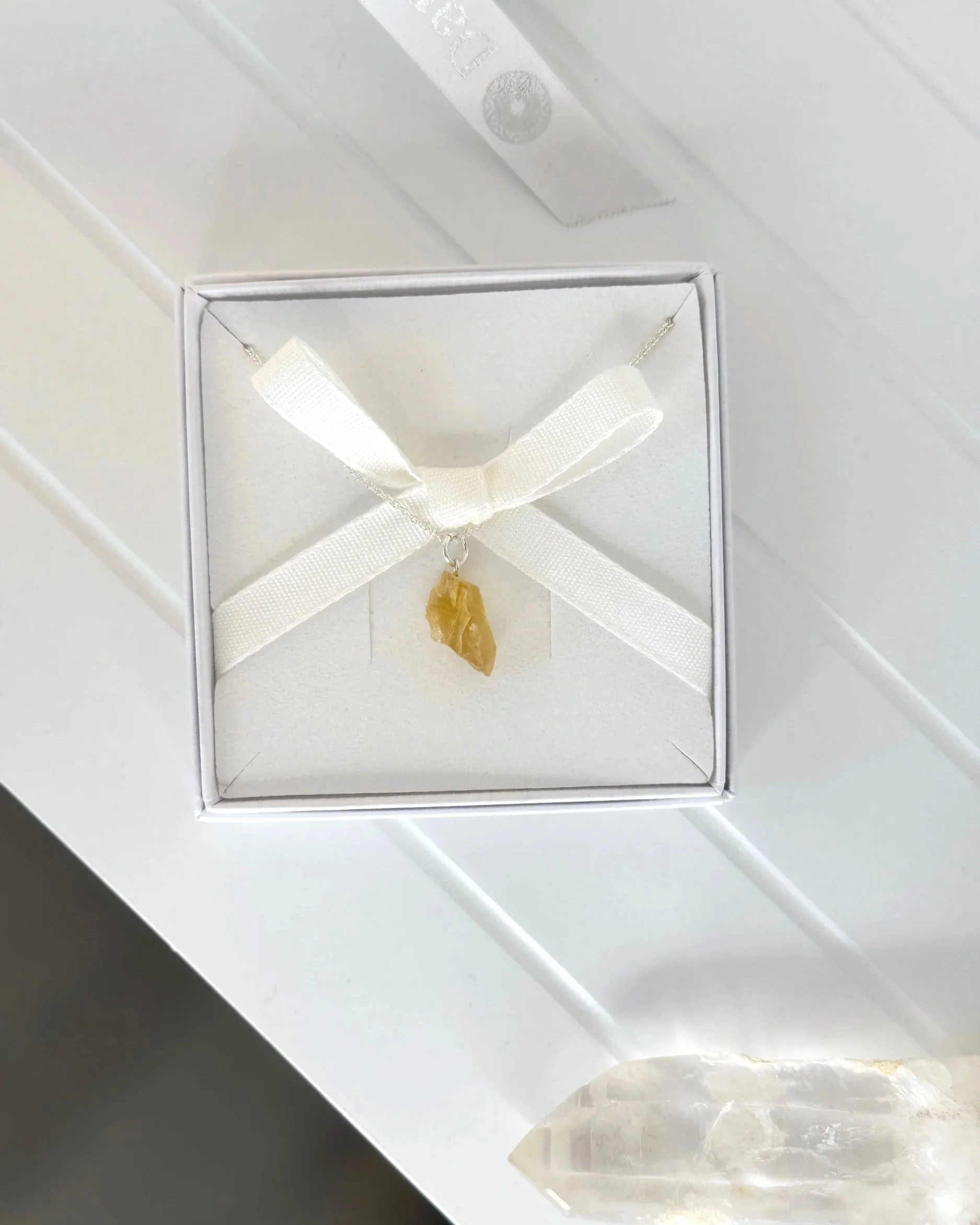 Raw Citrine & Sterling Silver Necklace