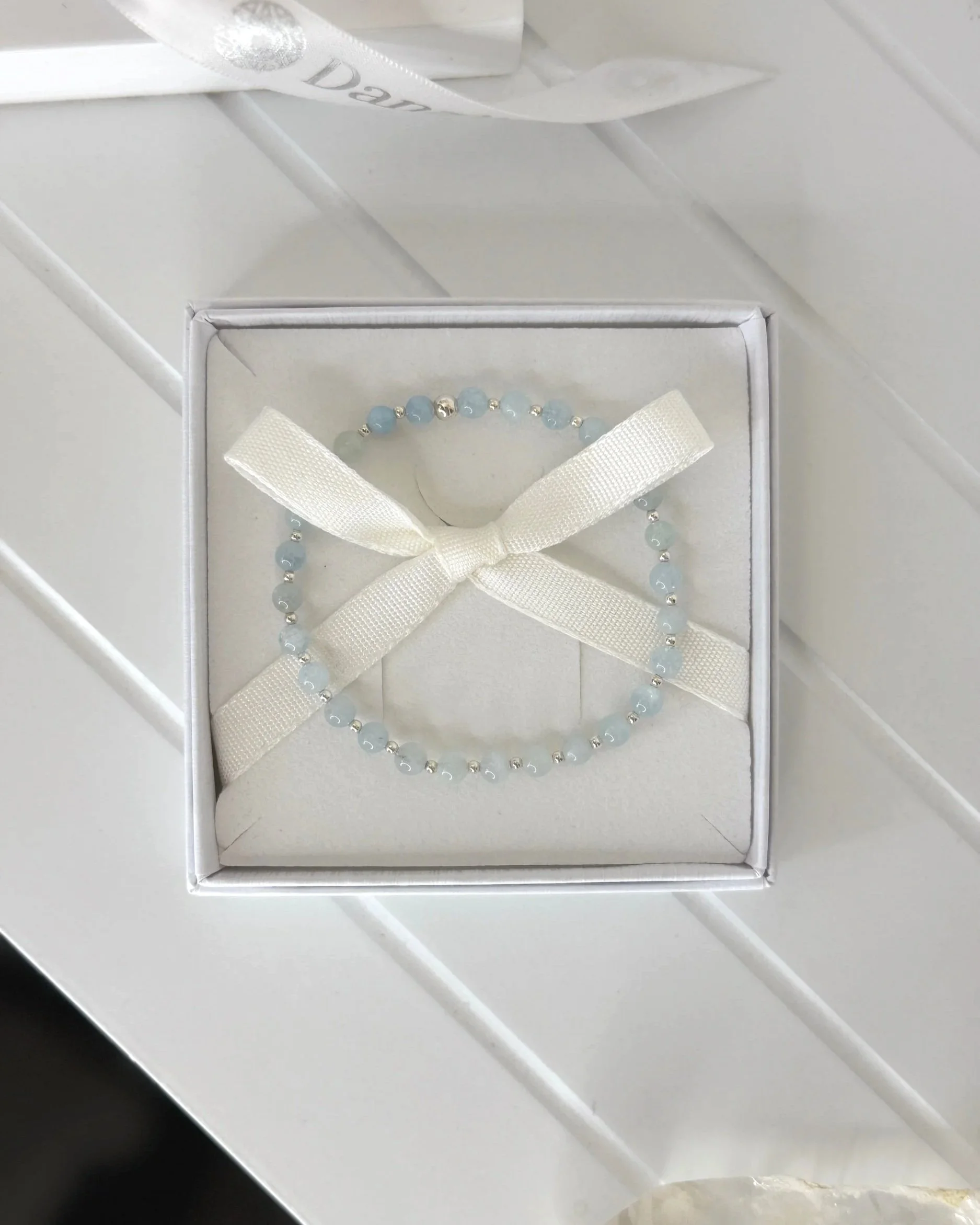Aquamarine & Sterling Silver Bracelet