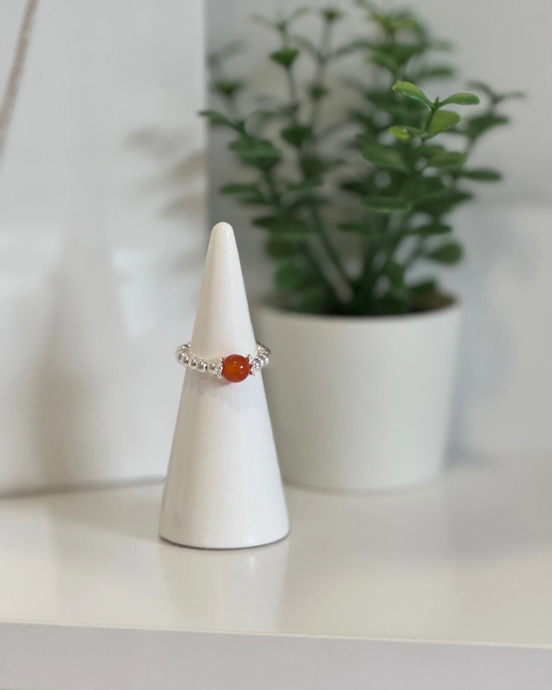 Sterling Silver Carnelian Ring