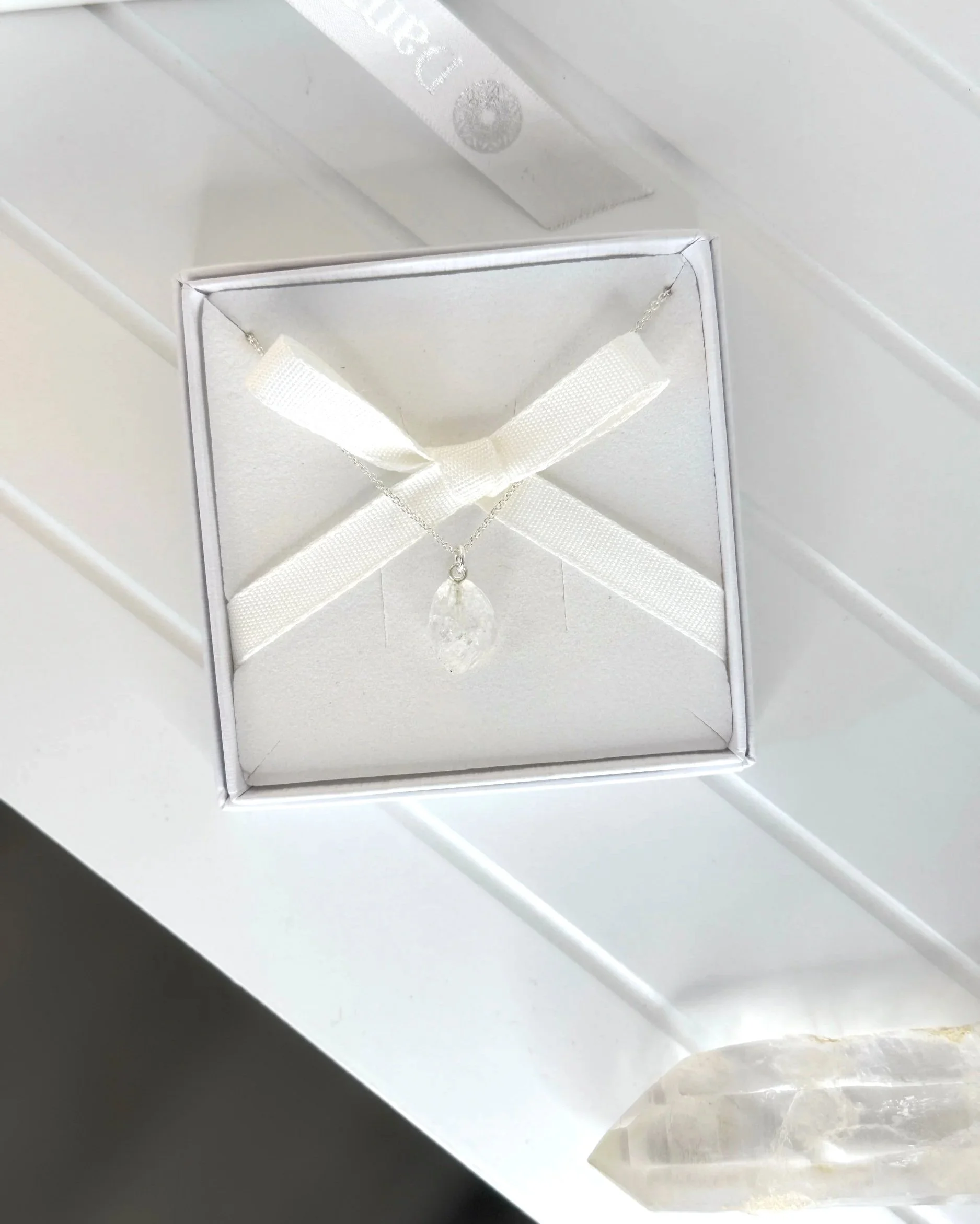 Raw Clear Quartz & Sterling Silver Necklace
