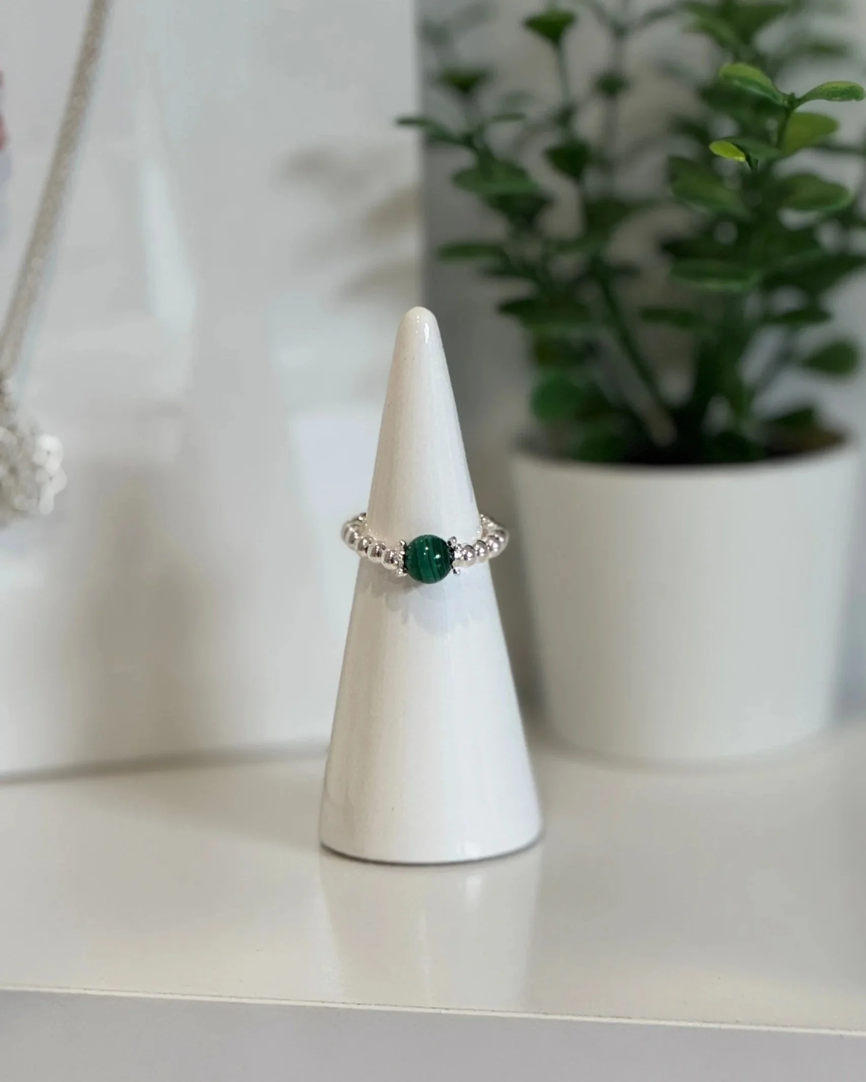 Sterling Silver Malachite Ring