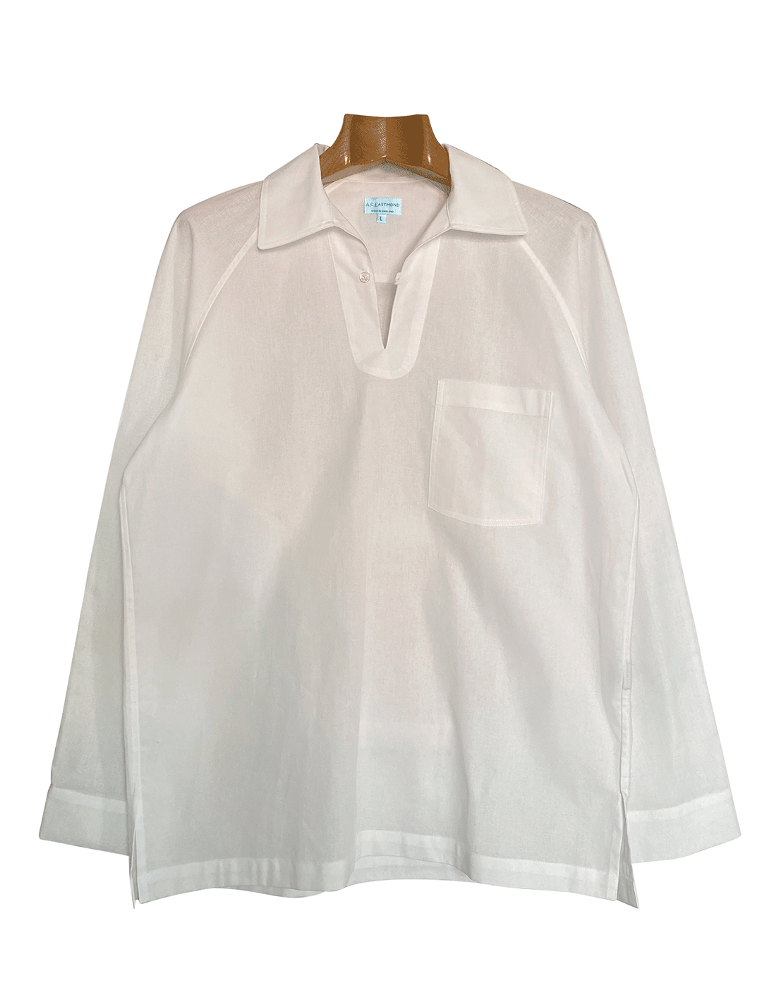 Chambray Smock shirt : Santos White