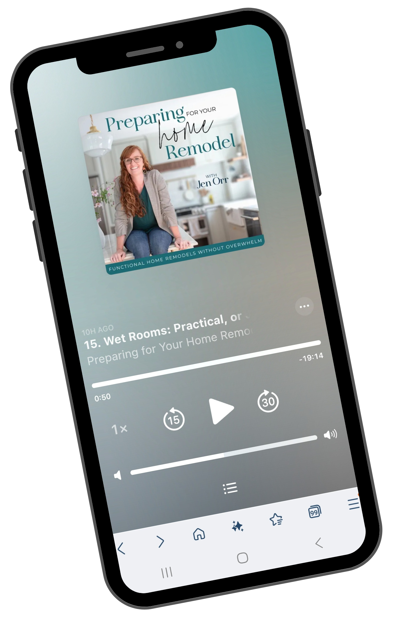 Preparing for your Home Remodel Podcast with Jen Orr. Functional Home Remodels Without Overwhelm. Top 5% ranked podcast. The go-to podcast for homeowners preparing to renovate. Listen on Spotify or Apple Podcast