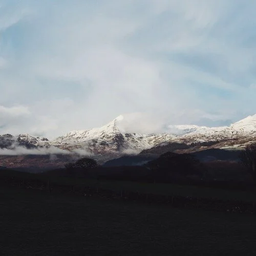 Cnicht mountain with snow and cloud