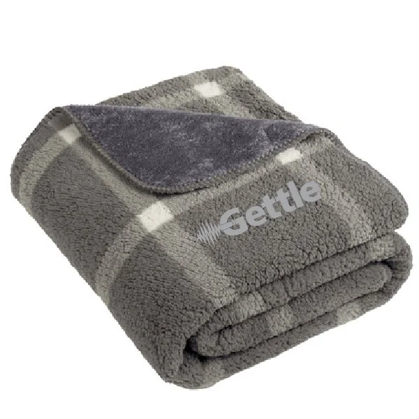 Port Authority® Double-Sided Sherpa/Plush Blanket - EMB