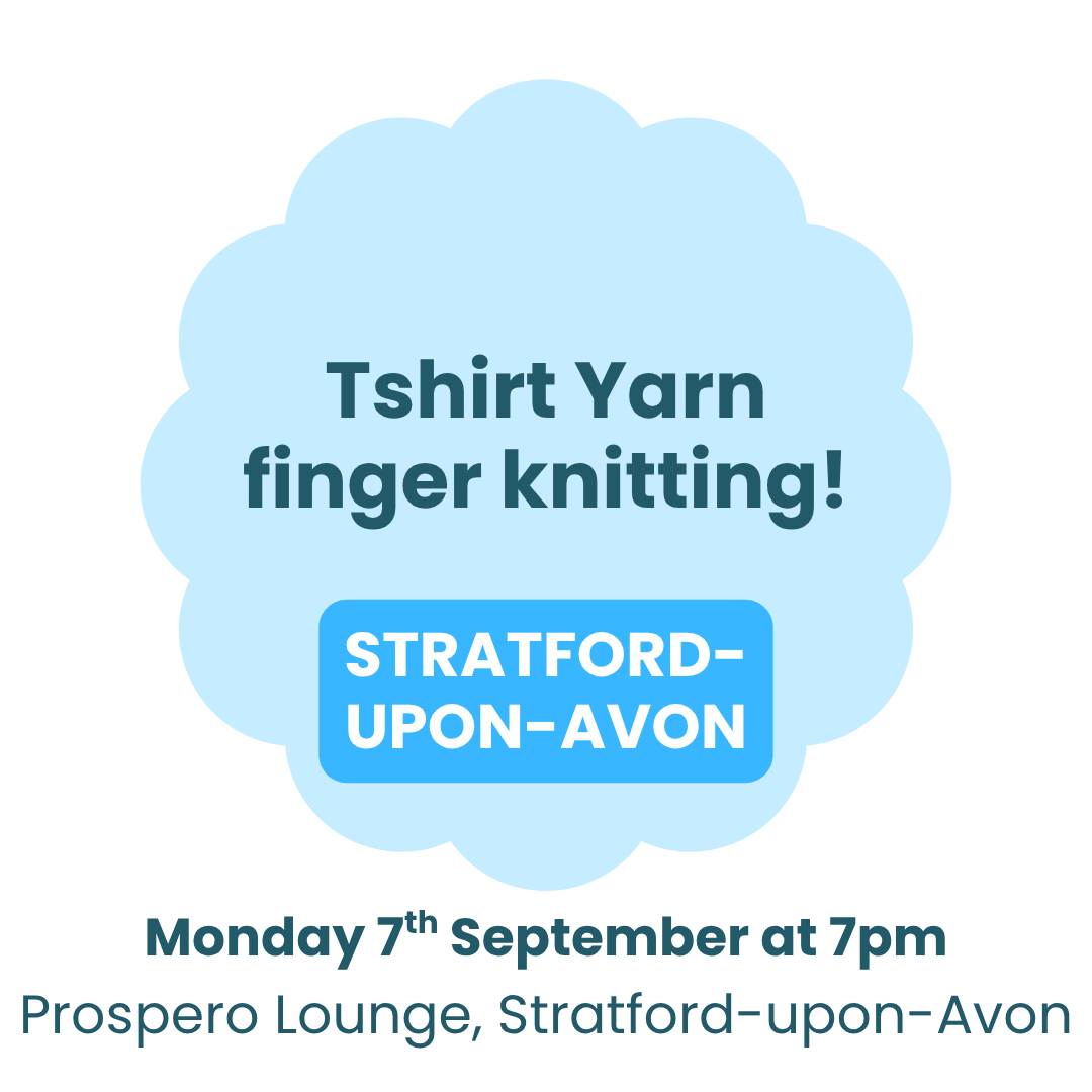 Tshirt yarn at Prospero Lounge, Stratford-upon-Avon on Monday 7th September at 7pm