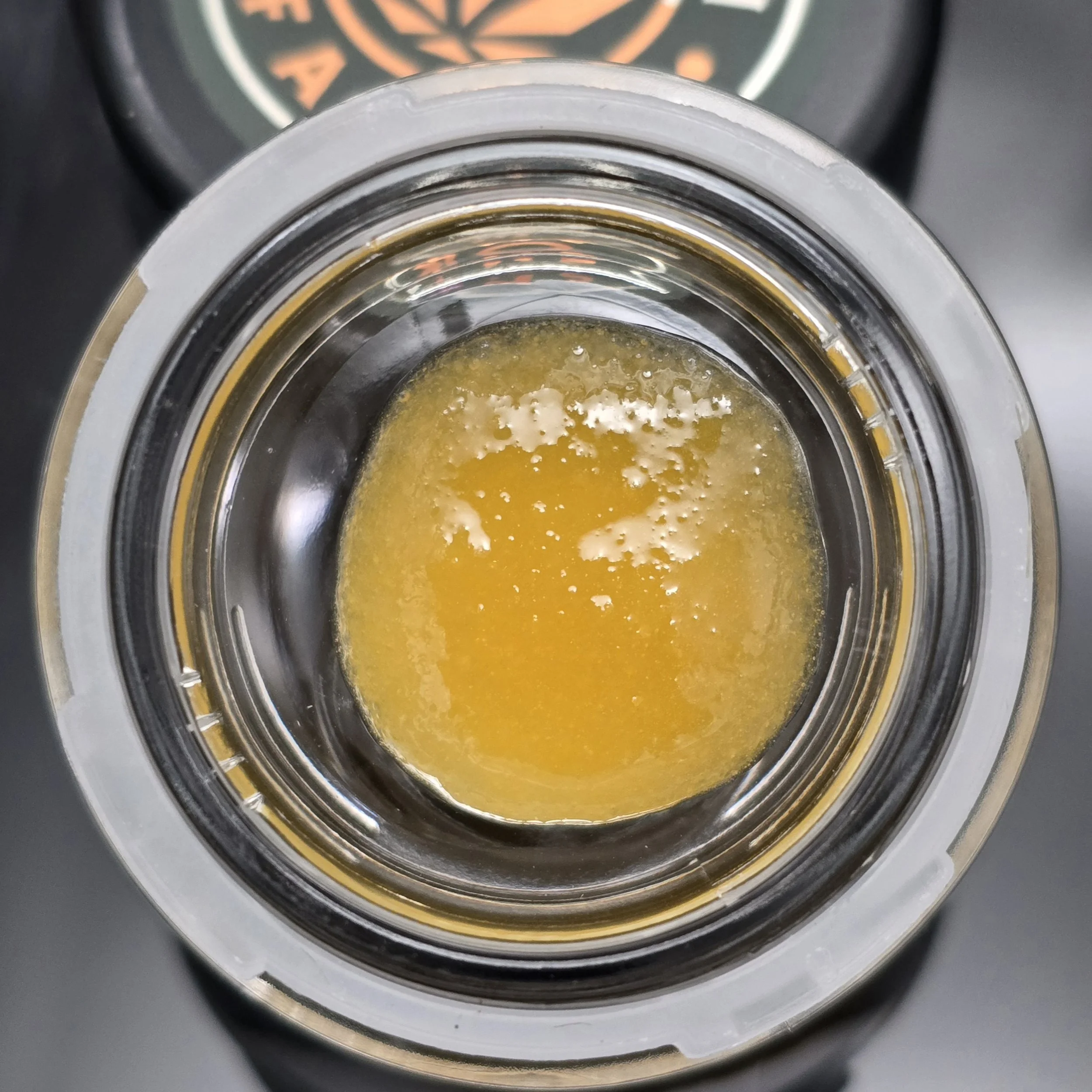   Dialed In Farms  
  Blueberry OG  
  (Blueberry Muffin x Paris OG)  
  Cured Resin Processed by Oasis Refinery  
 $25/g 
