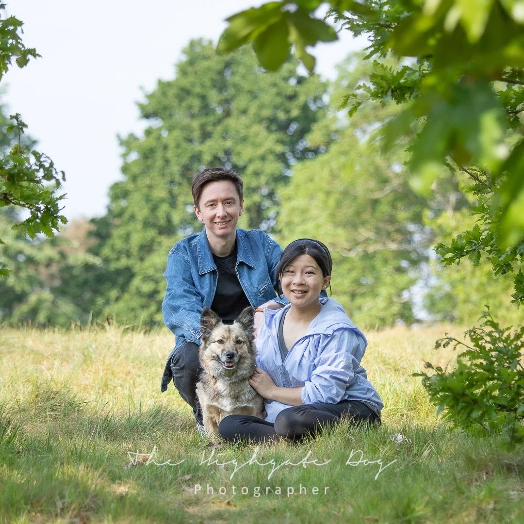 Couple with dog at Greenwich Park