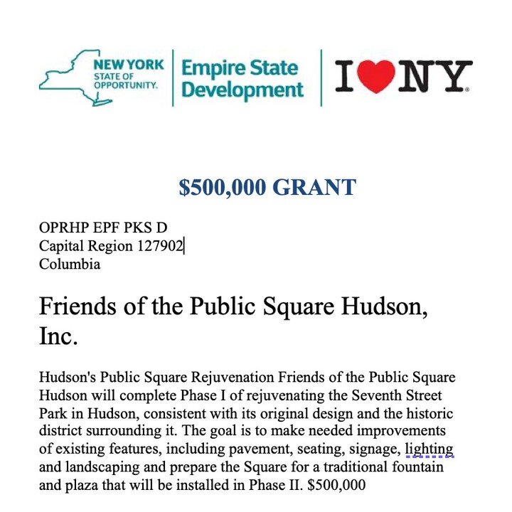 Now the planning to break ground begins! Thank you for all the support the community has shown!! #fopshudson