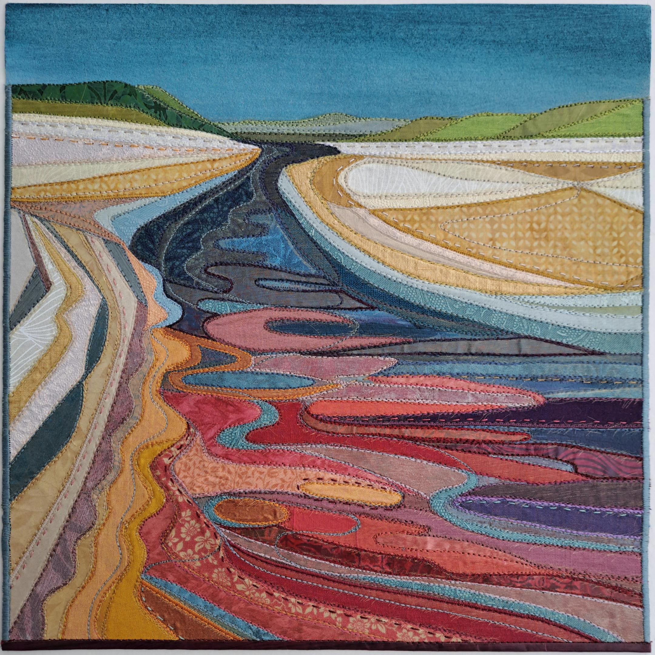 Red River Rocks - Click on Picture to see full picture -30x30cm Work Size - 43x43cm Framed Size  - Whitehouse Gallery, Kirkcudbright - £400