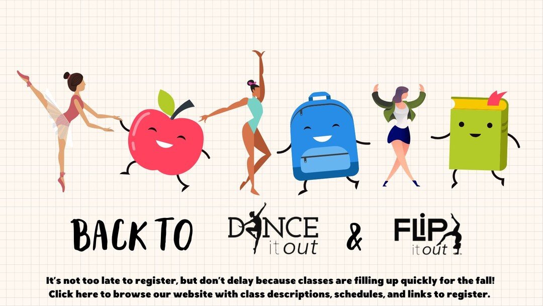 We hope that all our students have had a great first few days back to school! Before you know it we'll be back in the gym! If you are interested in joining us this fall message us or visit our new website! 
.
.
www.flipitoutva.com