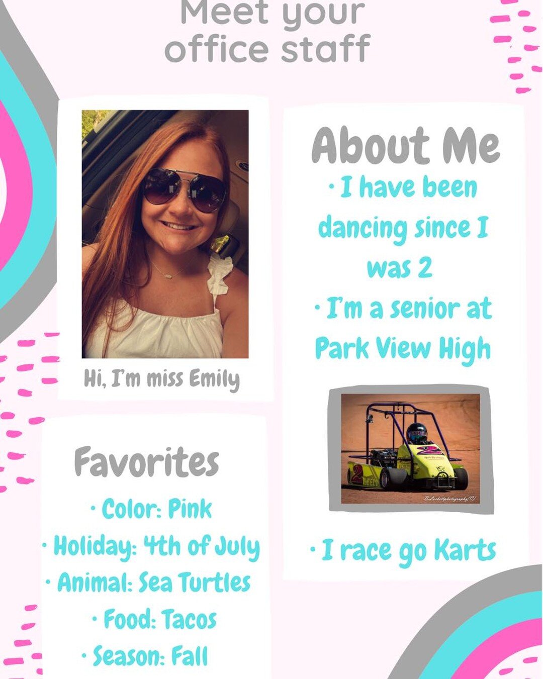 Our staff is so excited to meet you but, we want you to meet them! Next up is Miss Emily! She is our office staff at Flip it Out. She keeps everything organized and welcomes everyone in! 
.
.
www.flipitoutva.com