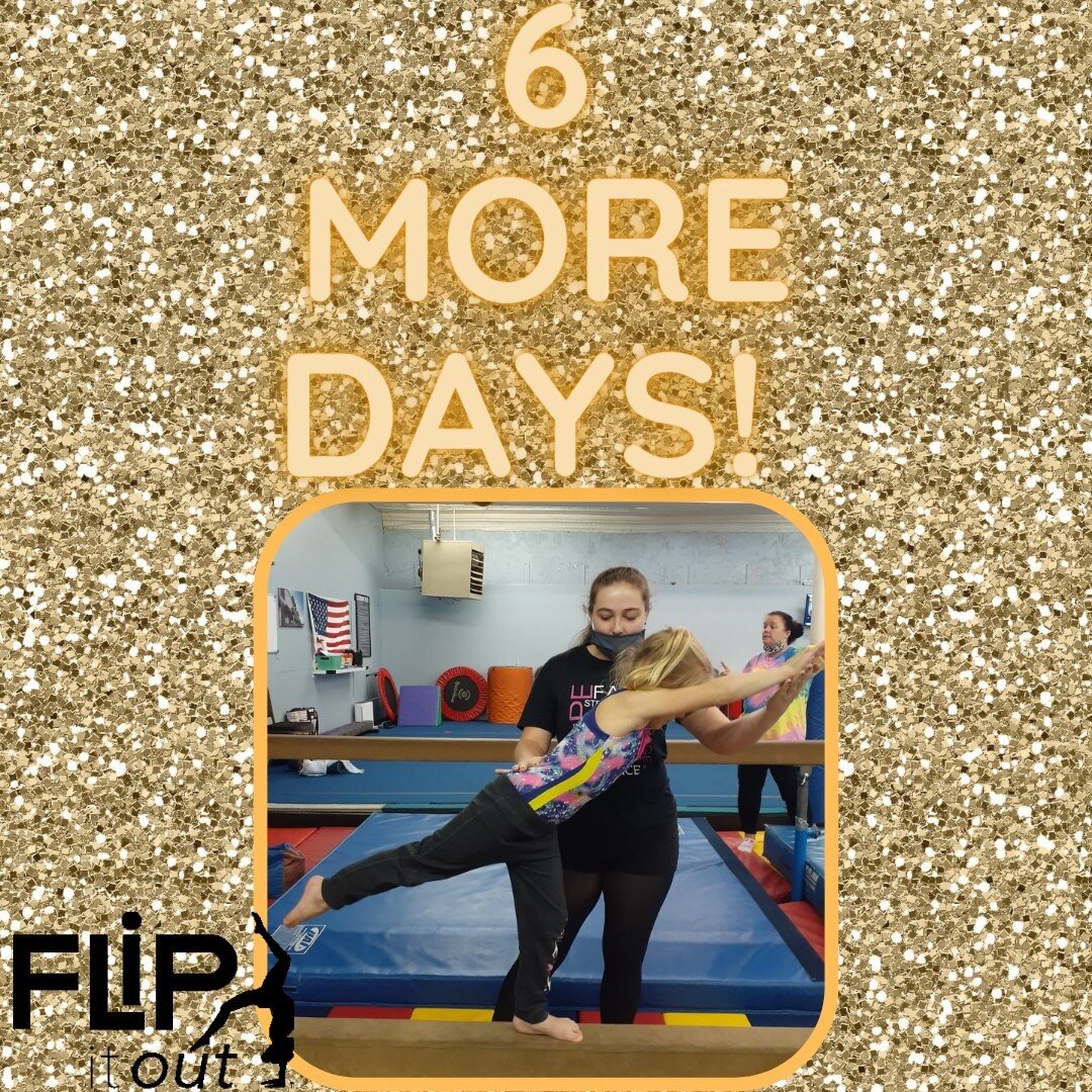 There is less than a week until we are back in the gym and working hard!
.
.
www.flipitoutva.com