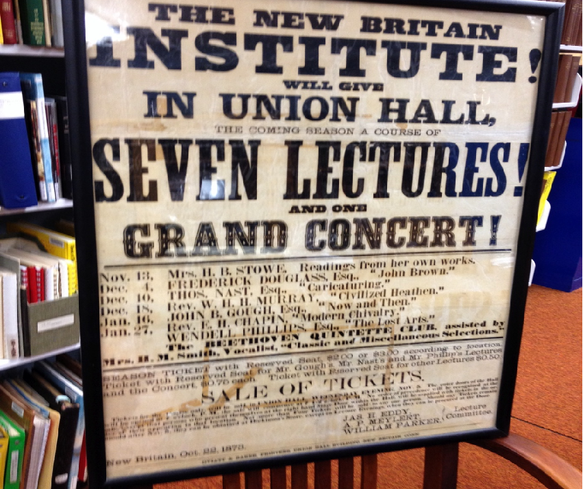 New Britain Institute Lecture Poster 1873