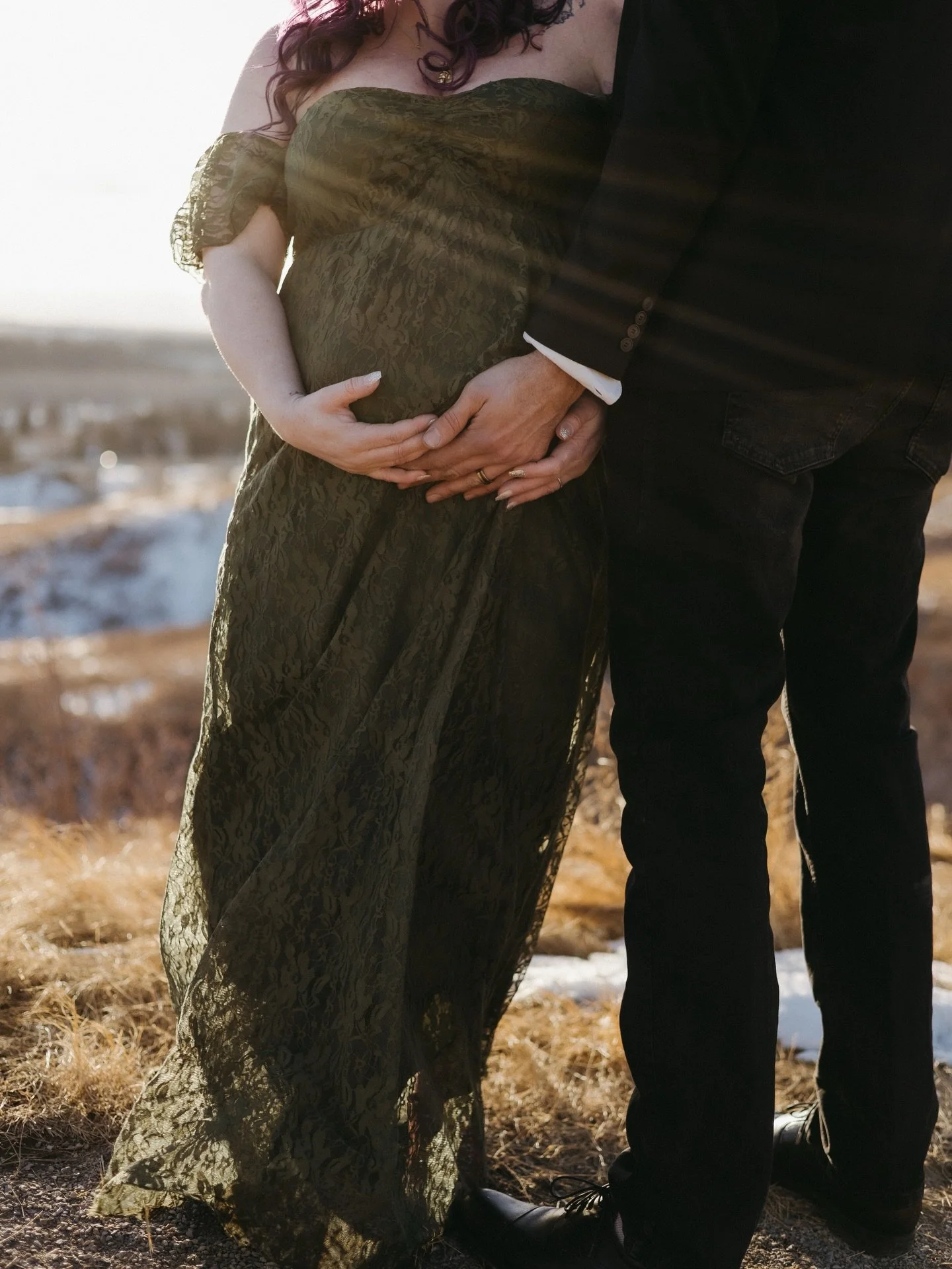 She didn&rsquo;t know it yet, but in just two days after this session, she&rsquo;d be holding her greatest love. Standing on the ridge, windswept and glowing, soaking in my favourite golden light&mdash;there was something in the air that day. A quiet