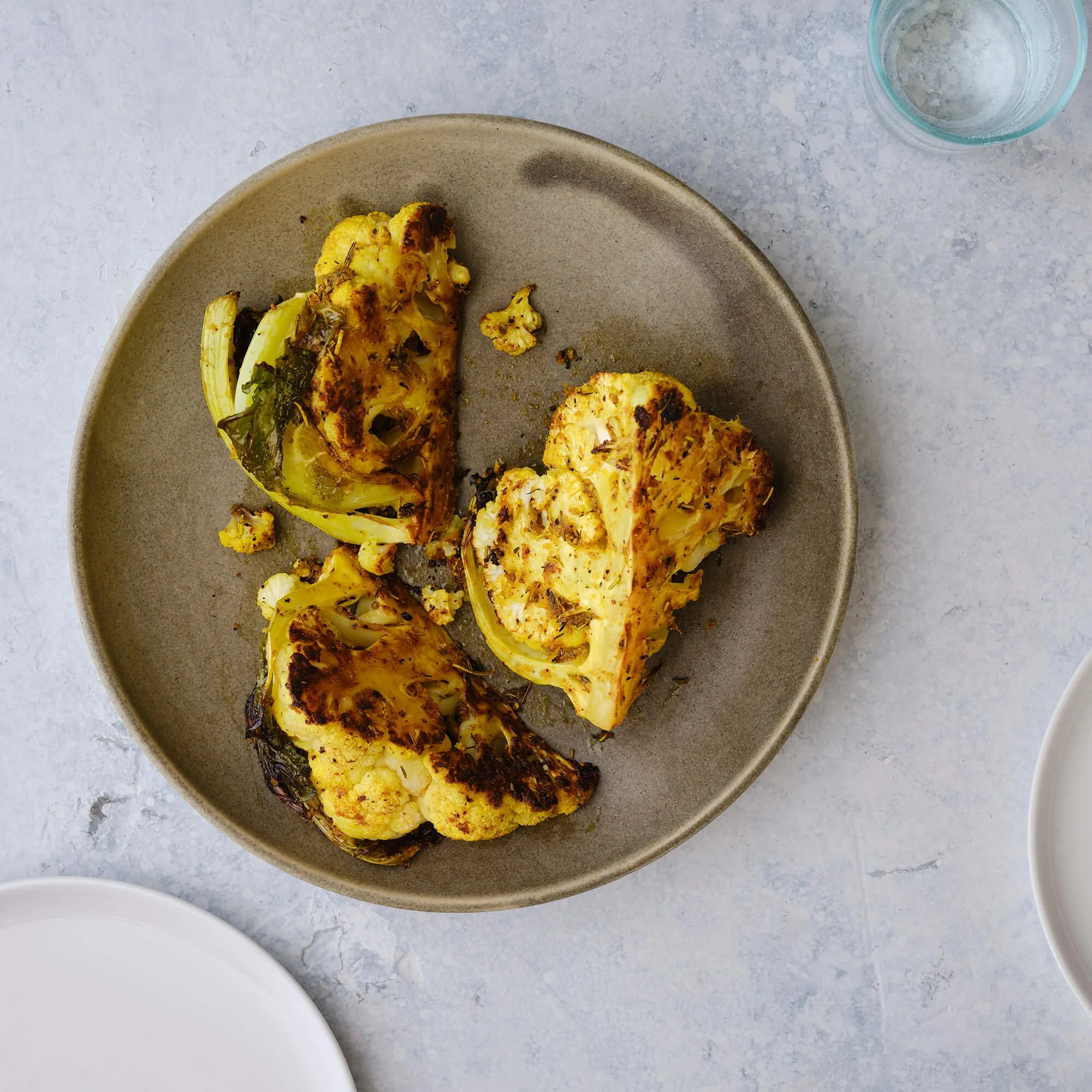 Half Roasted Cauliflower