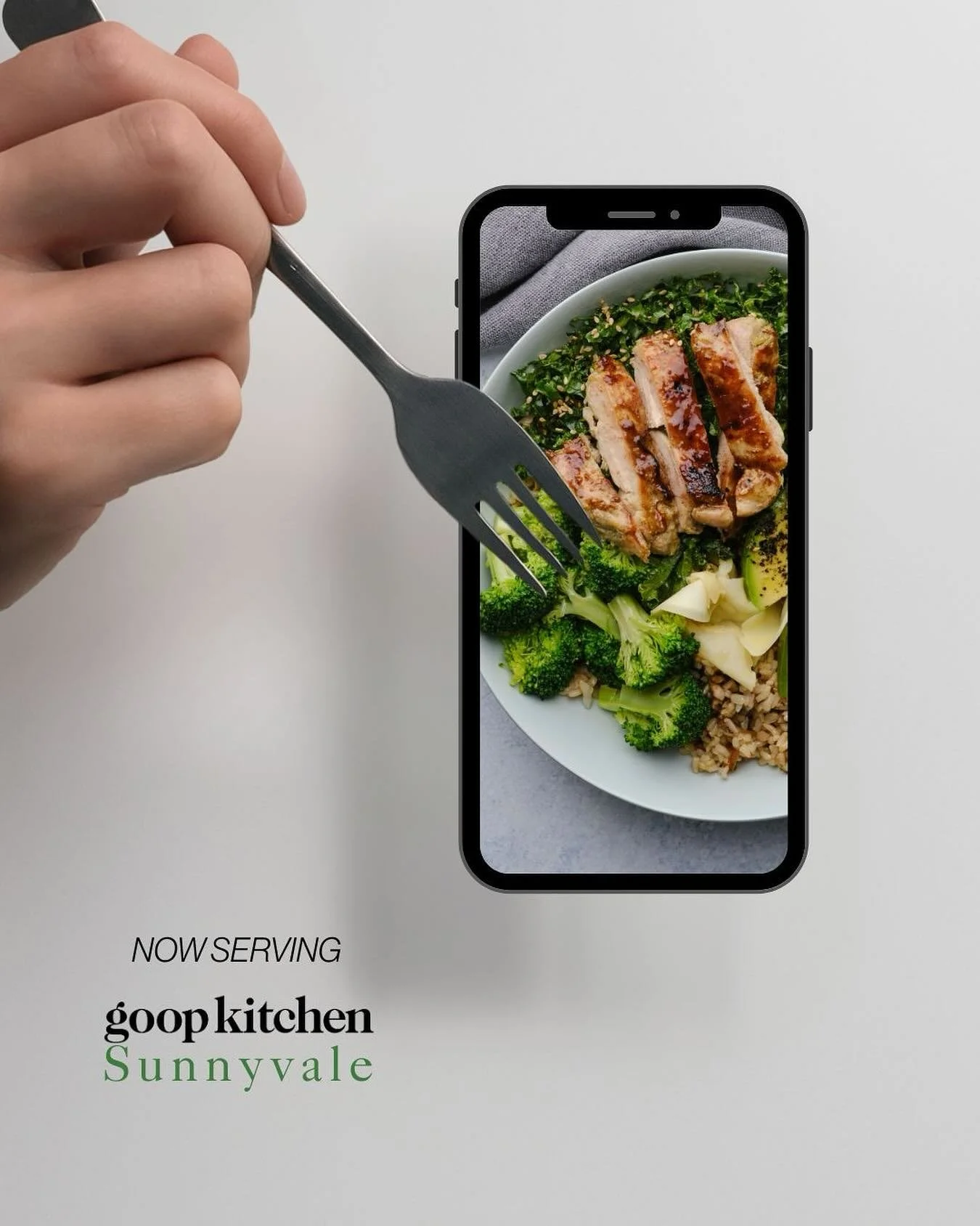 Stop scrolling, start ordering. 

goop kitchen Sunnyvale is now open for delivery + pick-up at 
order.goopkitchen.com.