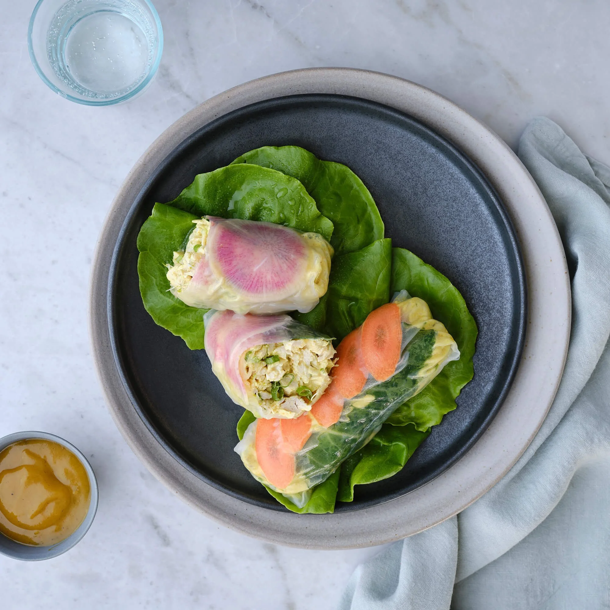 Curry Chicken Salad Summer Rolls