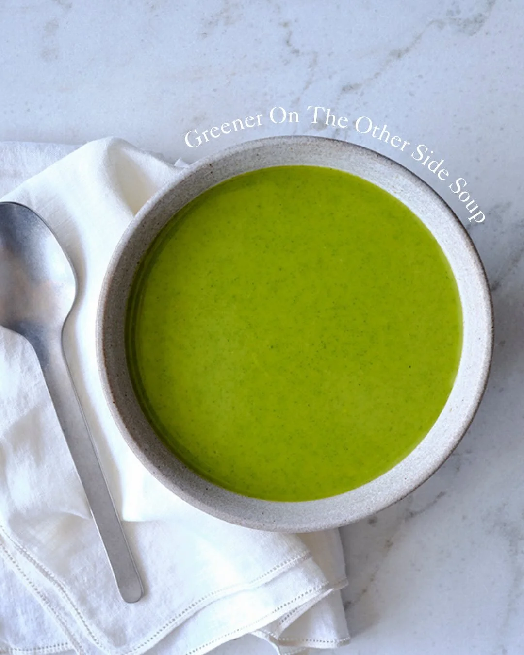 On the menu: Greener on the Other Side Soup

Standouts: Kale, zucchini, garlic, onions, celery, house-made vegetable stock, and...that&rsquo;s it. Served chilled, but just as satisfying warm.

Feels like: A clean kitchen, bare feet on grass, receivin