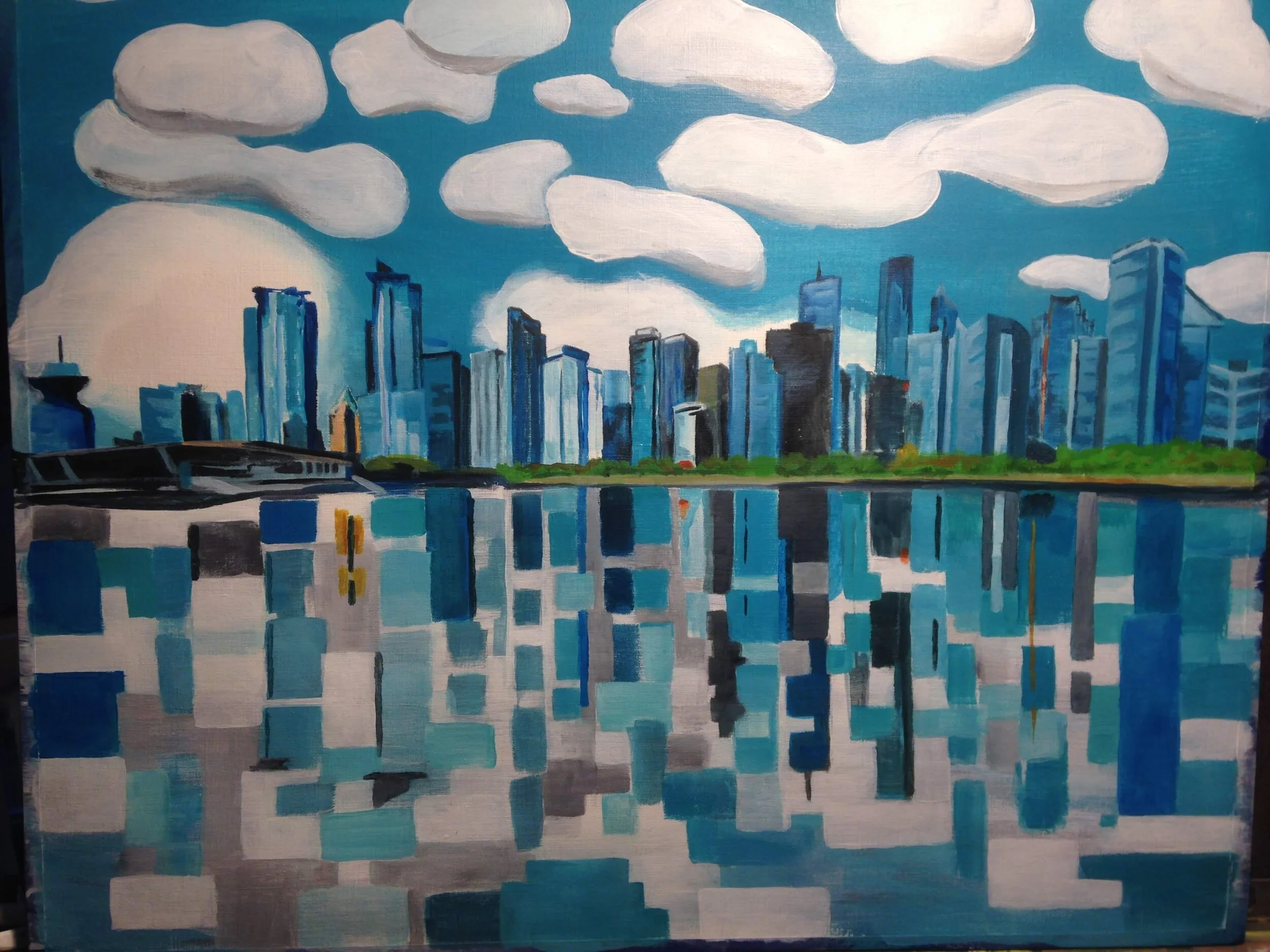 Coal Harbour / Vancouver 
20” x 16” Acrylic on Canvas Sheet CAD$400