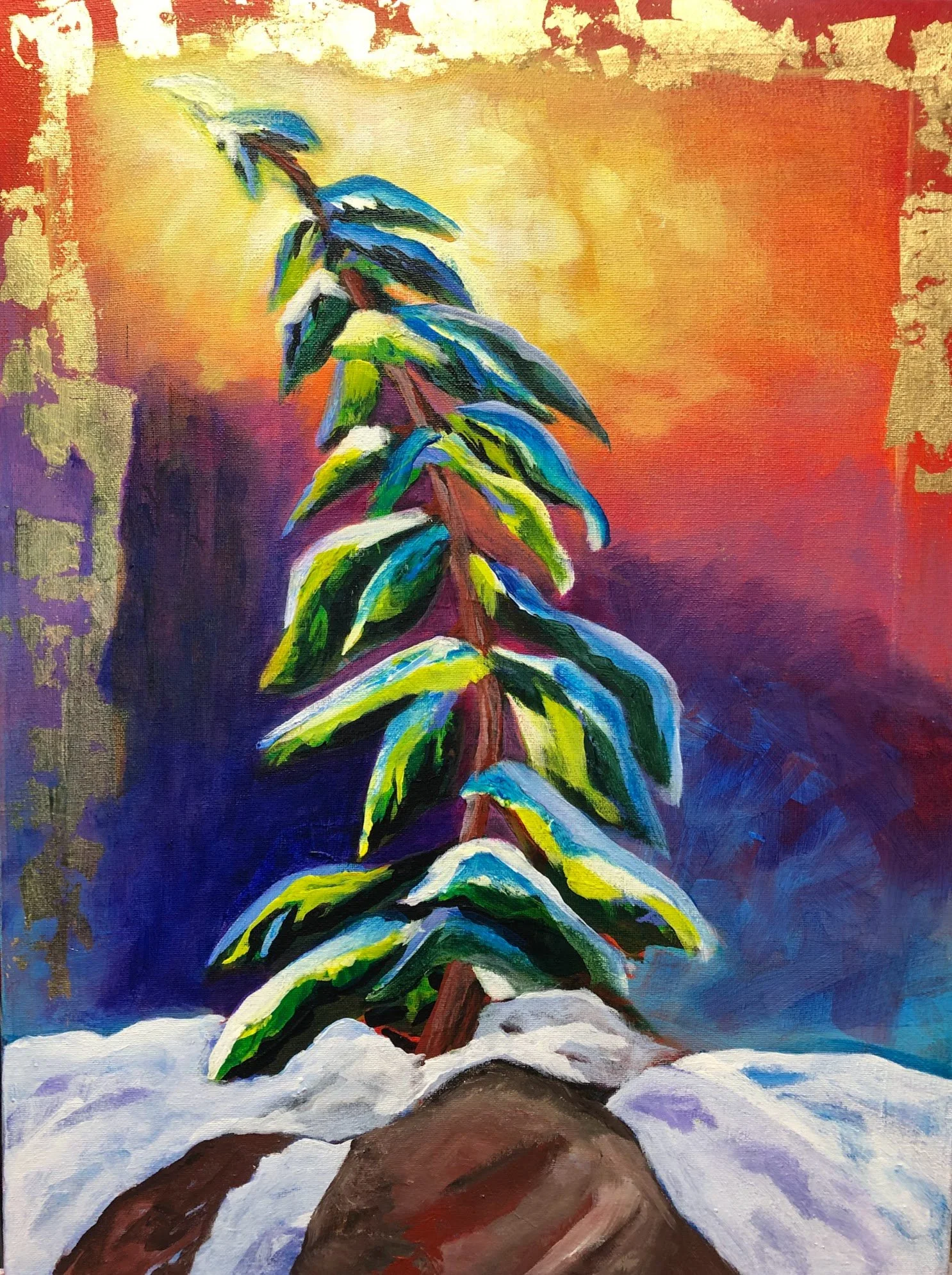 Winter Tree Gold Trim
Acrylic on Canvas
18" x 24"
$180 CDN