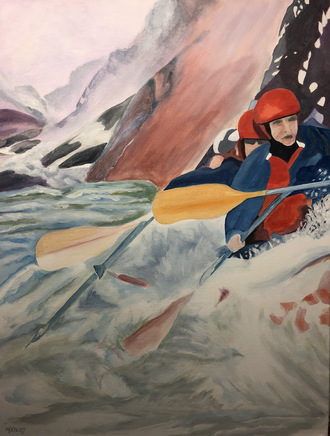 River Rafters - Commission for 
Okotoks Parks & Rec Office
Acrylic on Gallery Canvas 22" x 28" NFS