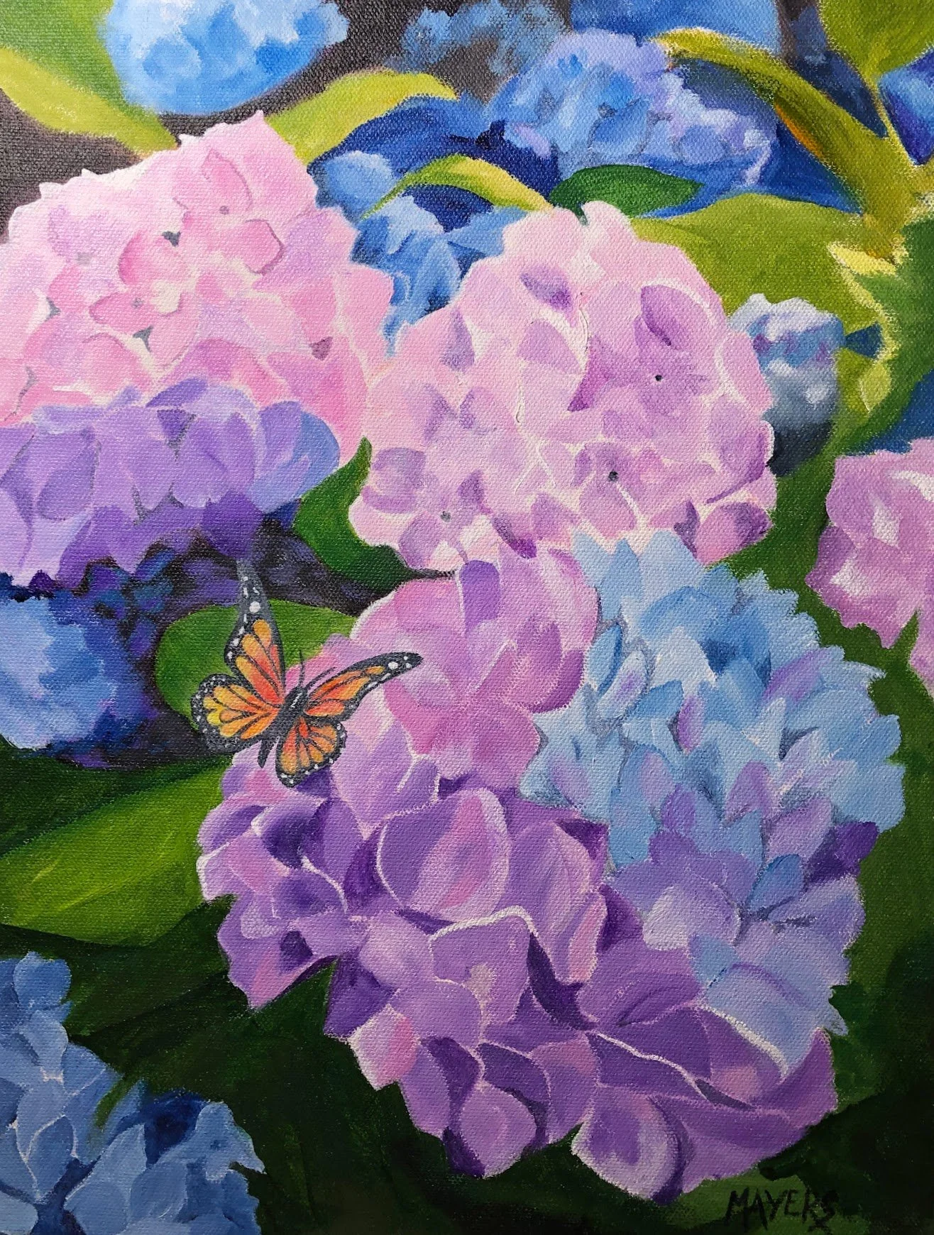 Hydrangea Blooms with Butterfly
SOLD