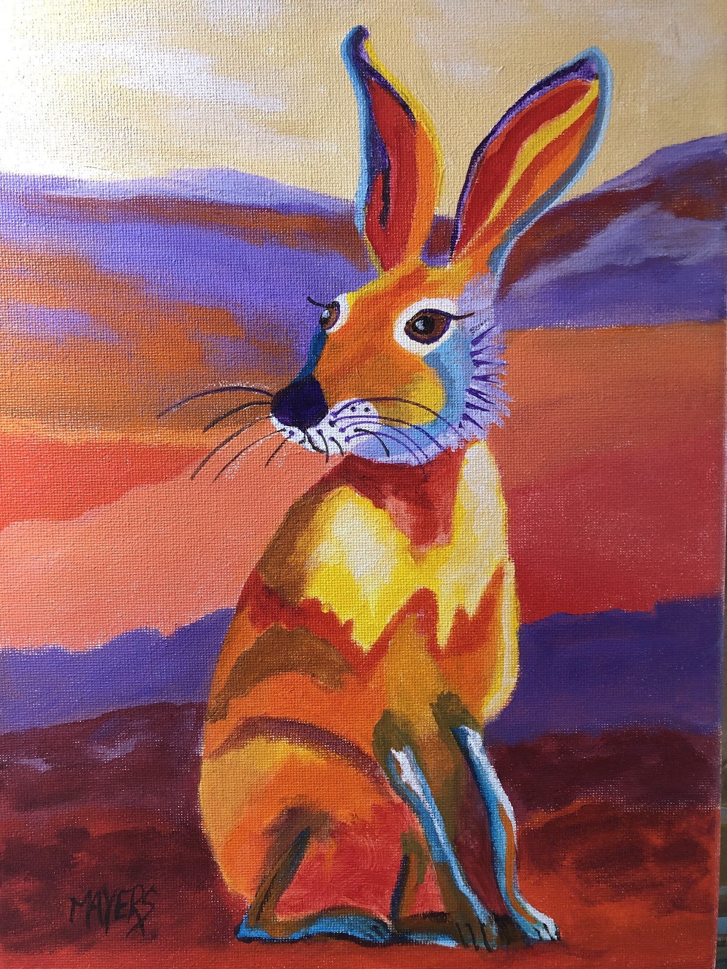 Desert Rabbit 
Acrylic on Canvas