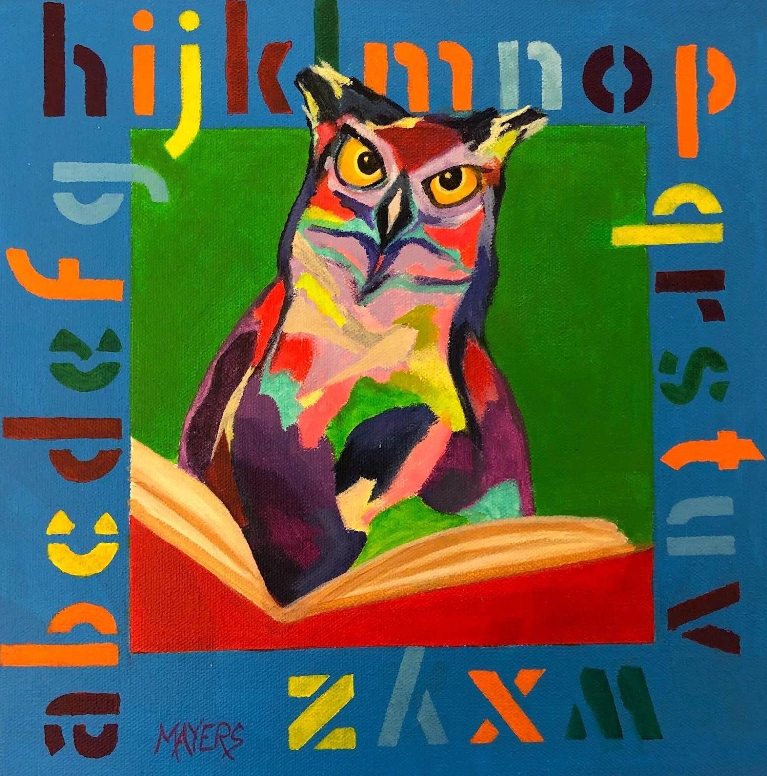 Owl & Alphabet
Acrylic on Canvas
12" x 12"
$125 CDN