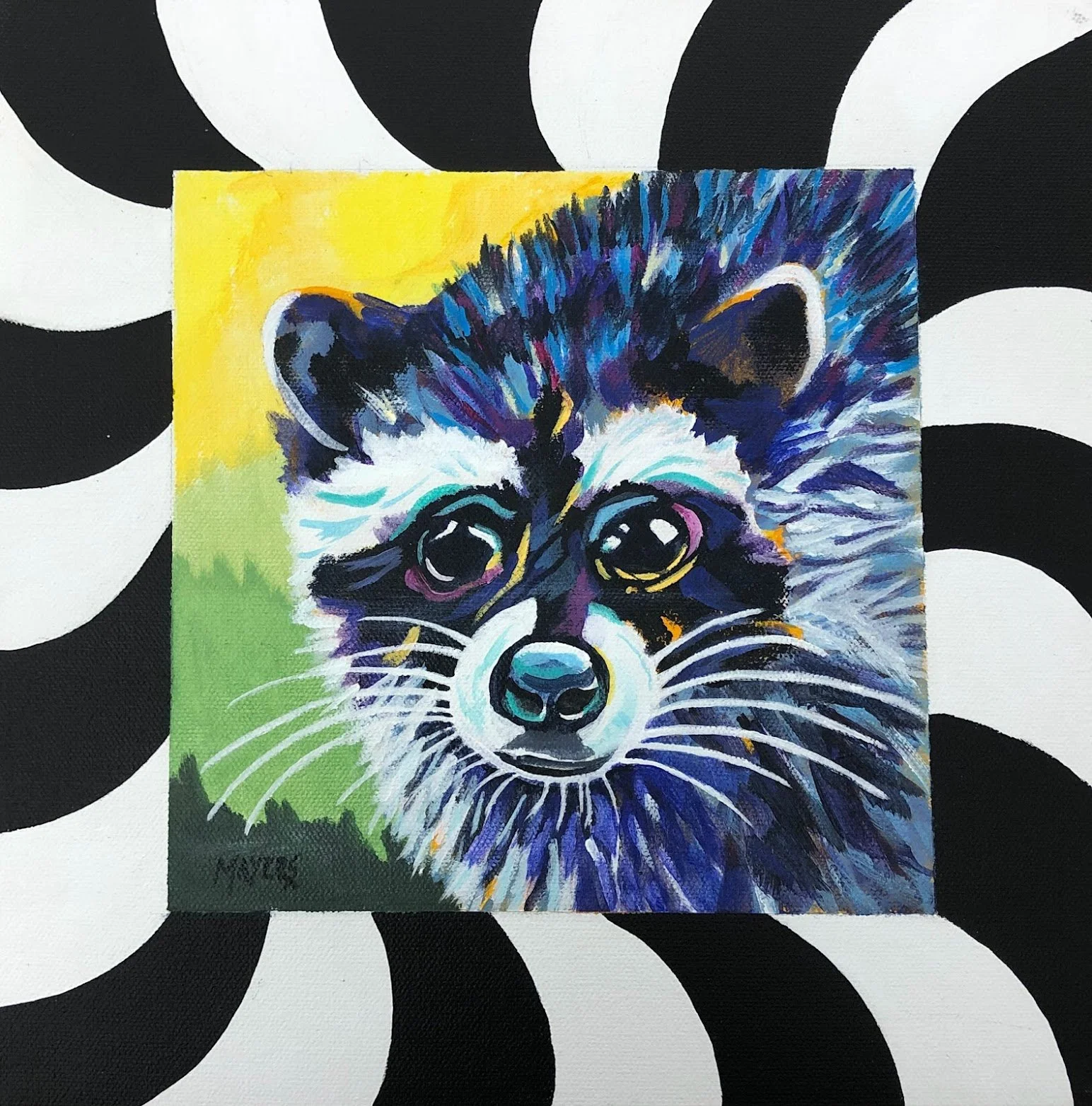 Raccoon Charlie
Acrylic on Canvas
12" x 12"
$125 CDN