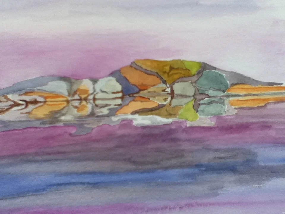 Three Islets, Cortez Island, BC
Watercolour on paper 9" x 12" CND$80
