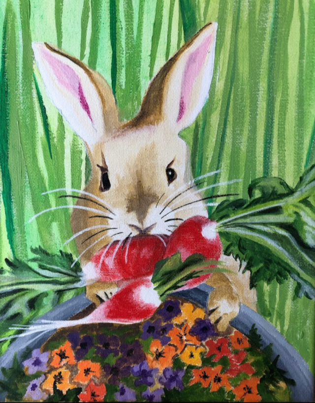Loraine's Radish Eating Bunny
SOLD