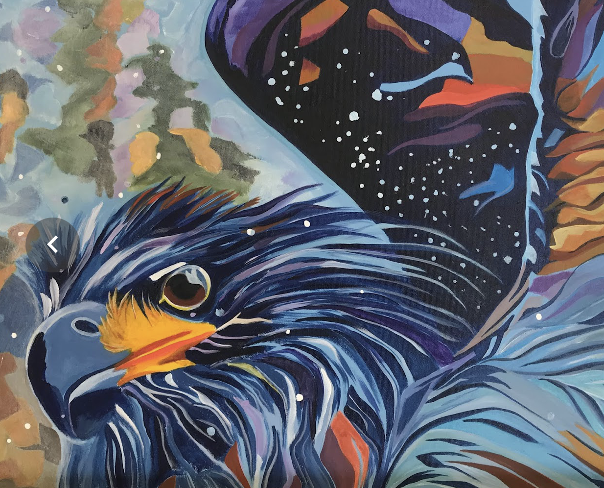 Eagle on the Wing - Acrylic on Gallery Canvas 20" x 16" 
$400 CAD