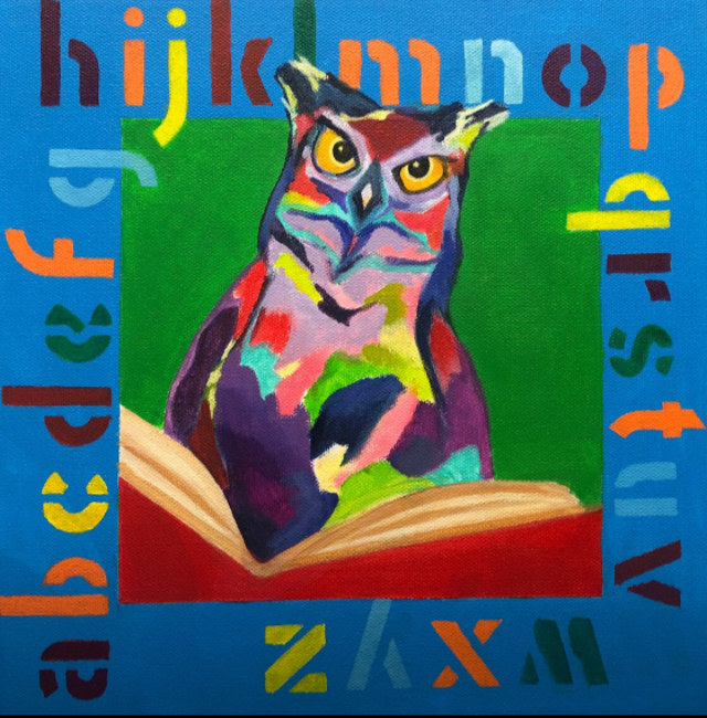 Novelty Owl
Acrylic on Canvas
12" x 12"
$125